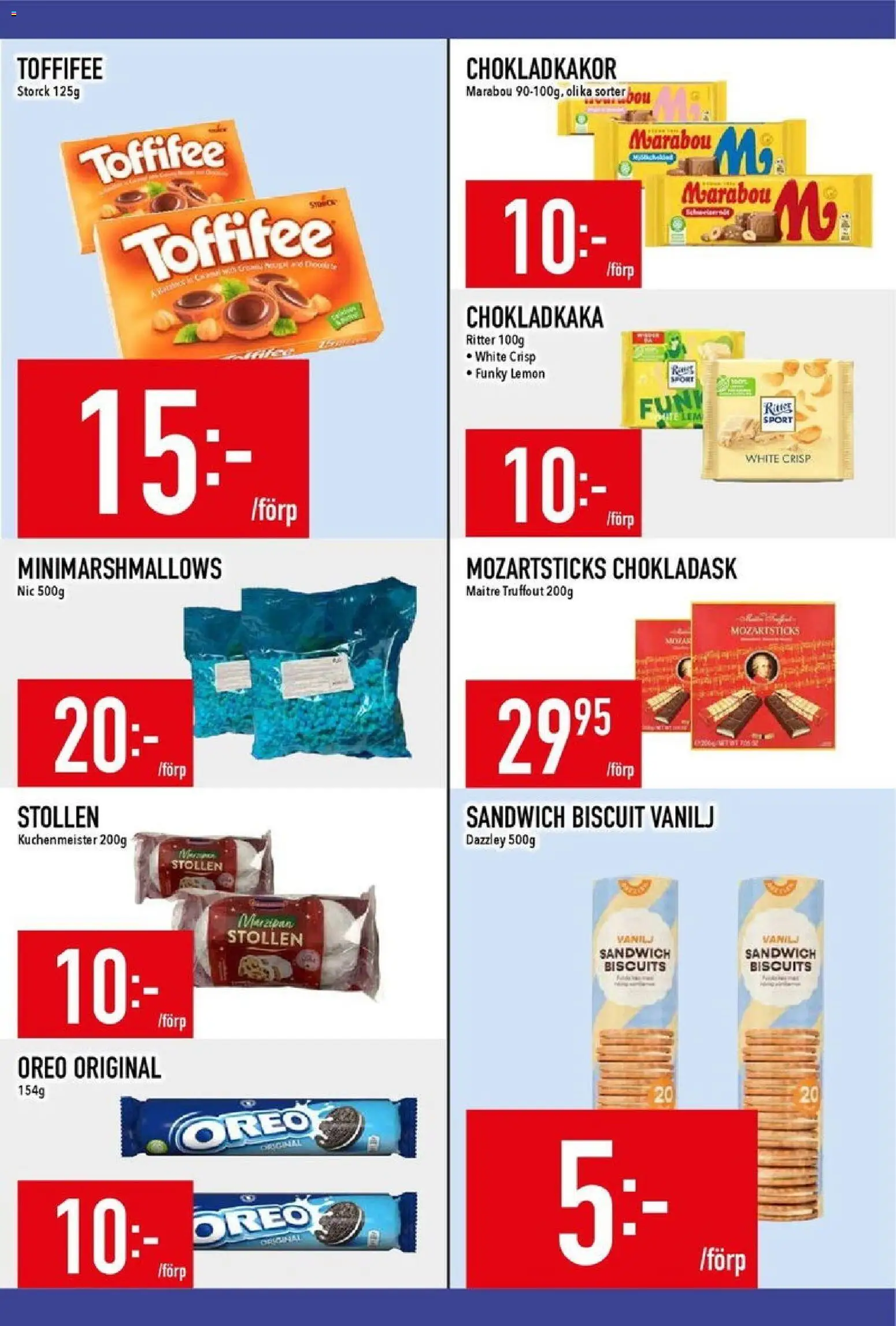 Matdax reklamblad aktuell från 15.12.2025 | Sida: 16 | Produkter: Sandwich, Chokladkaka, Oreo