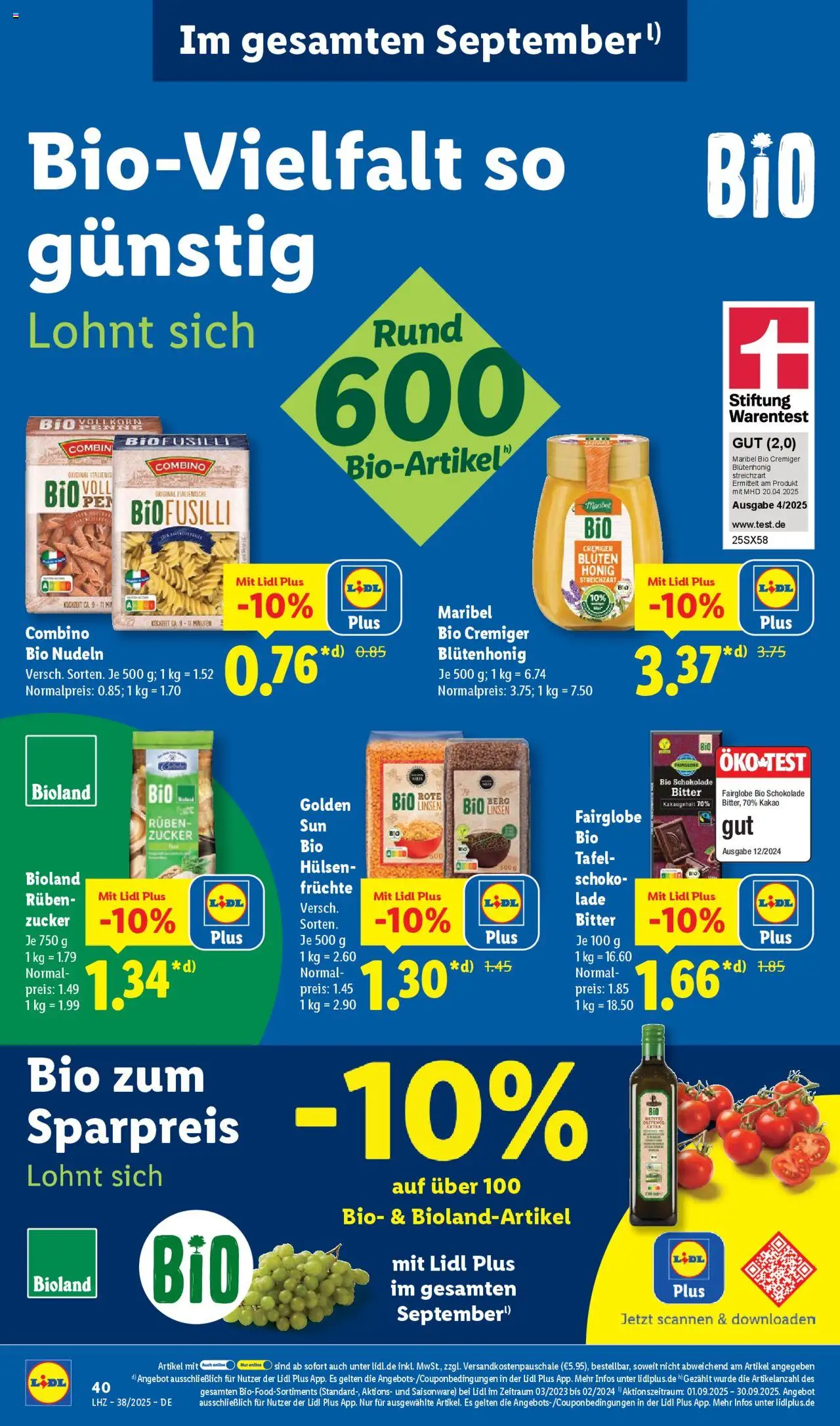 Lidl Prospekt Aarbergen – gültig ab 15.09.2025 | Seite: 60 | Produkte: Schokolade, Zucker, Nudeln