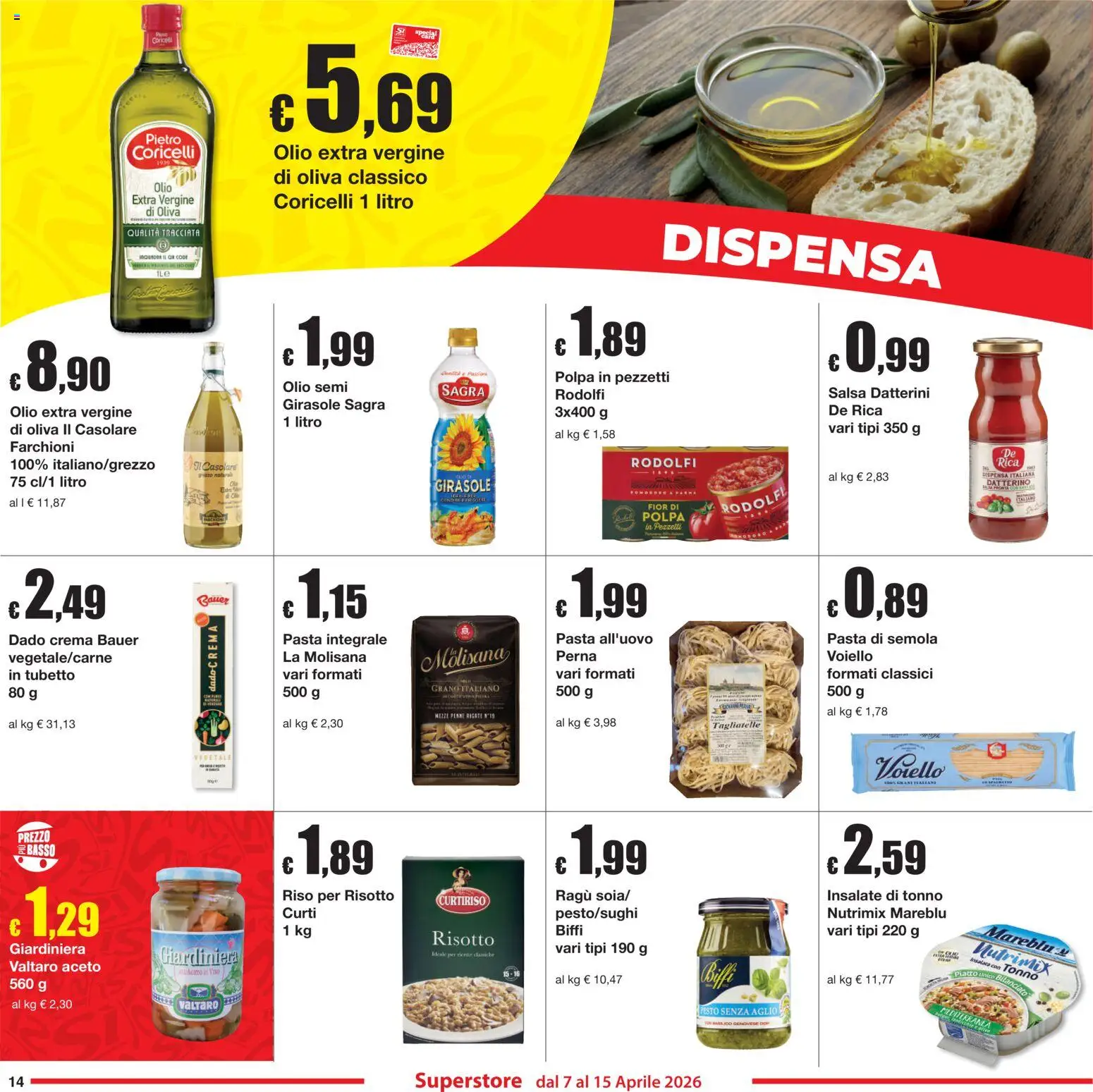 Volantino Sì con Te del 07.04.2026 | Pagina: 14 | Prodotti: Insalata, Salsa, Aglio, Ragú