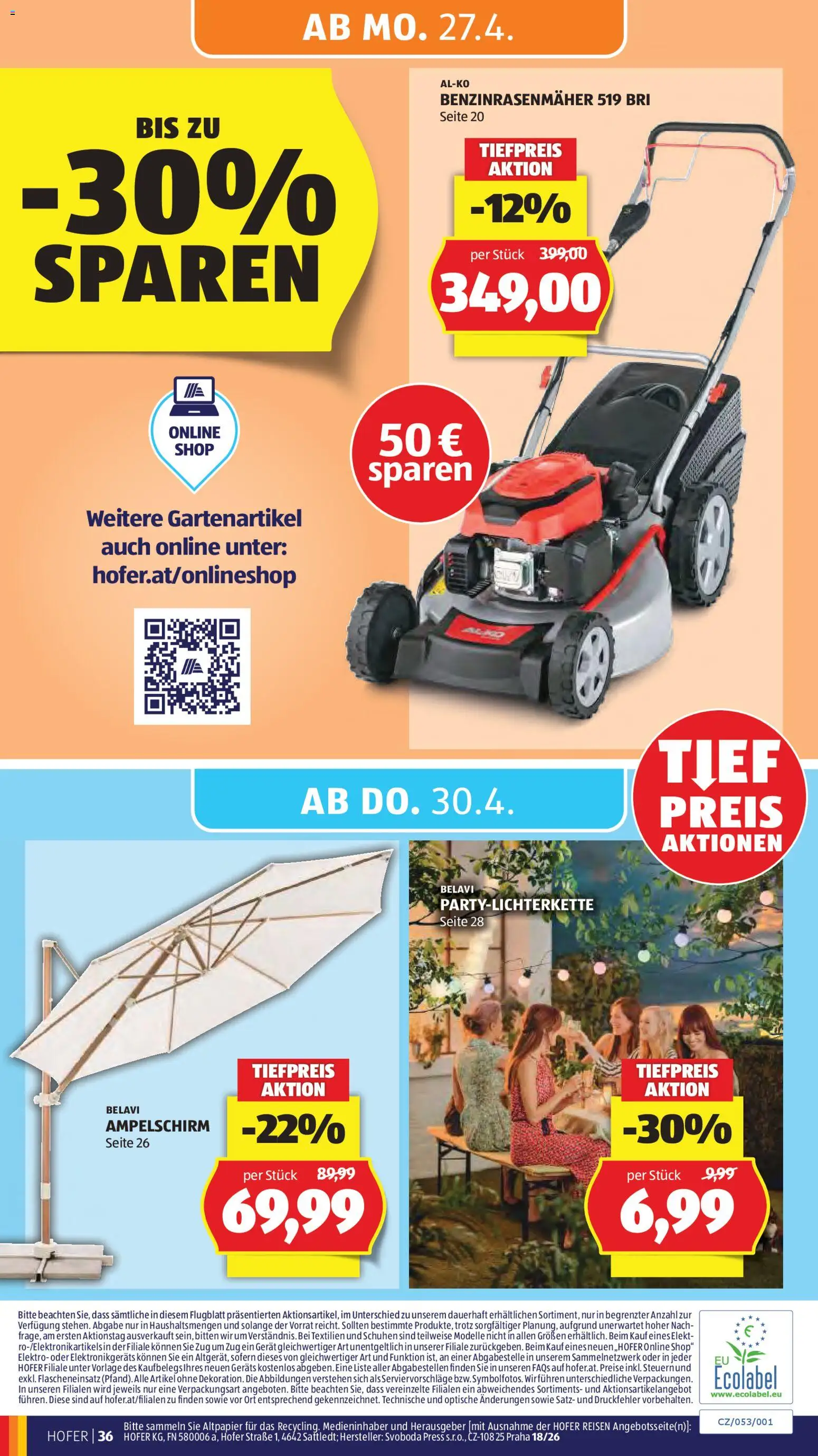Hofer Flugblatt gültig ab 22.04.2026 | Seite: 40