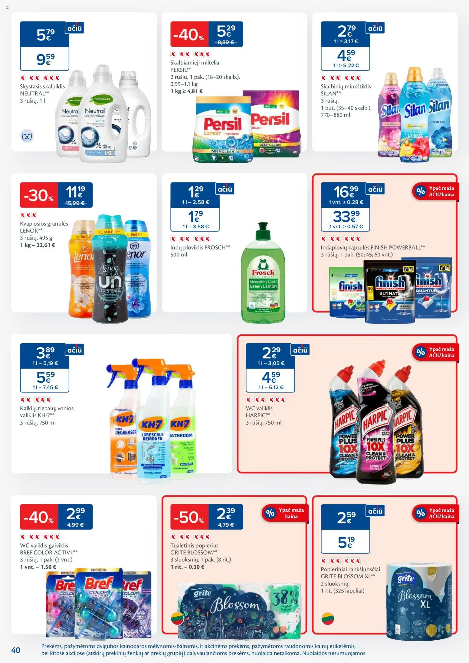 MAXIMA akcijos nuo 18.11.2025 | Puslapis: 40 | Prekių: Wc, Ploviklis, Indaplovių kapsulės, Tualetinis popierius