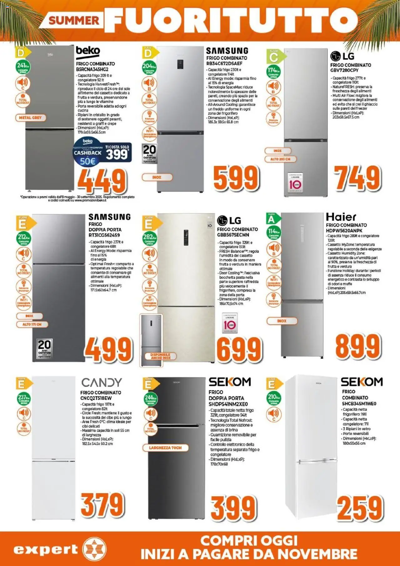 Volantino Expert del 31.07.2025 | Pagina: 4 | Prodotti: Frutta, Smartphone, Frigorifero, Samsung