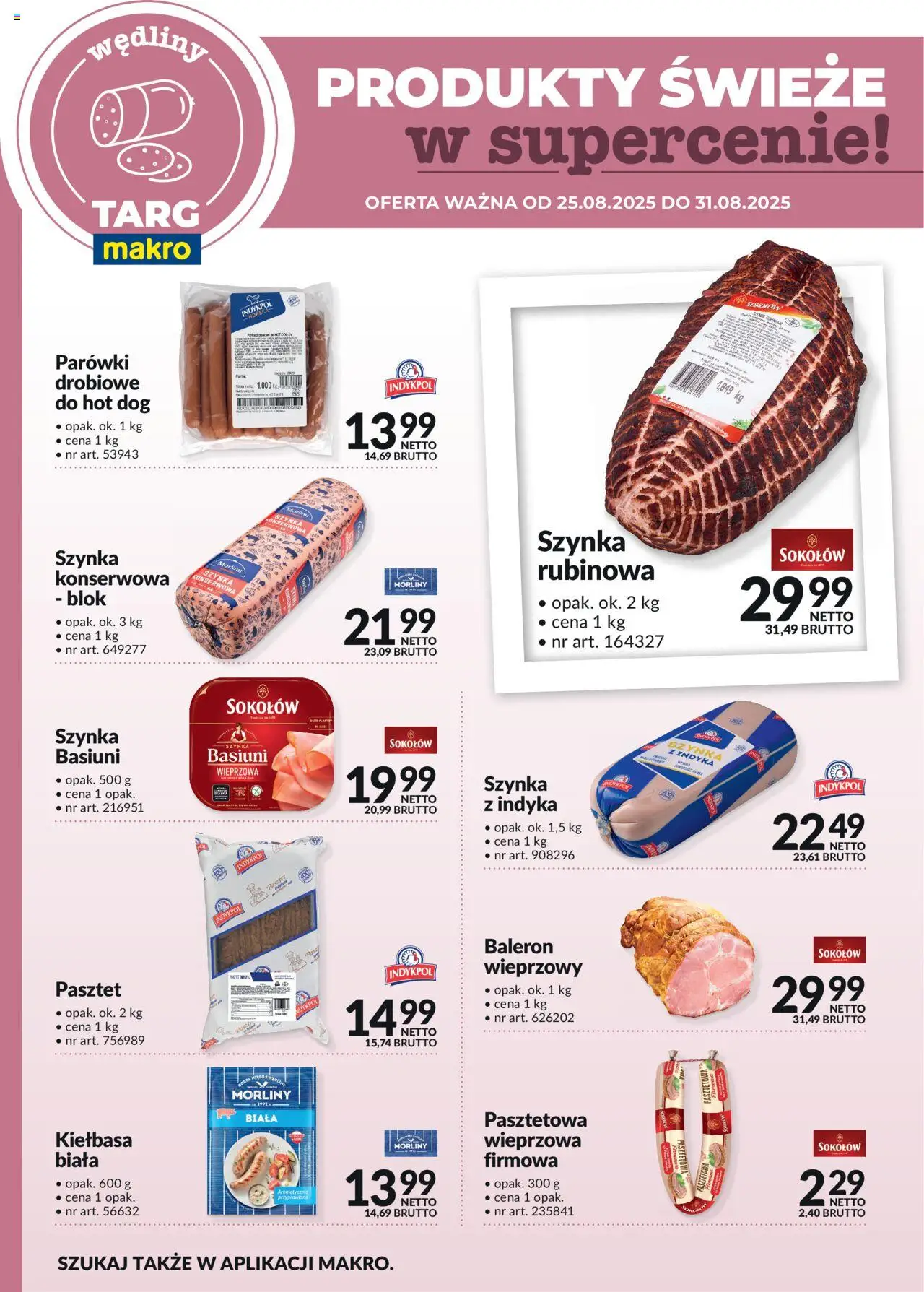 Makro Gazetka - Produkty świeże w supercenie od 25.08.2025 | Strona: 2 | Produkty: Kiełbasa, Mięso, Parówki, Szynka