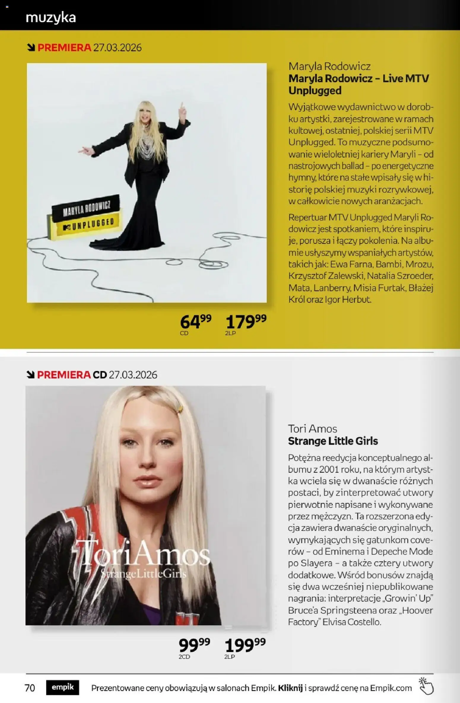 Empik promocje - Tom kultury Muzyka od 25.03.2026 | Strona: 8