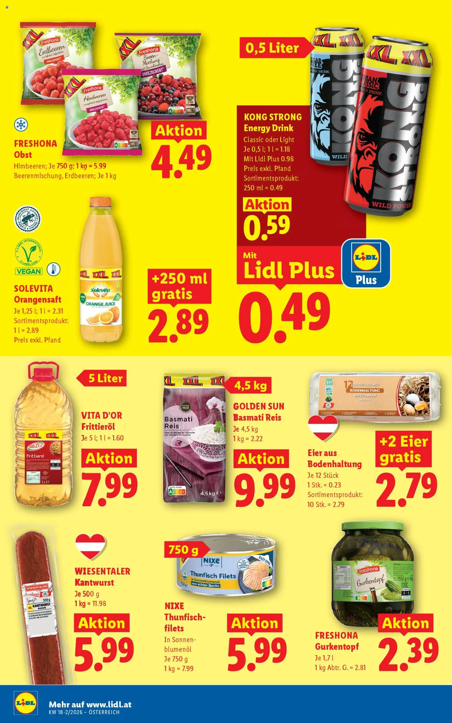Lidl Flugblatt - Altenmarkt im Pongau, St. Johann im Pongau, Zell am See gültig ab 30.04.2026 | Seite: 14 | Produkte: Erdbeeren, Obst, Eier, Reis