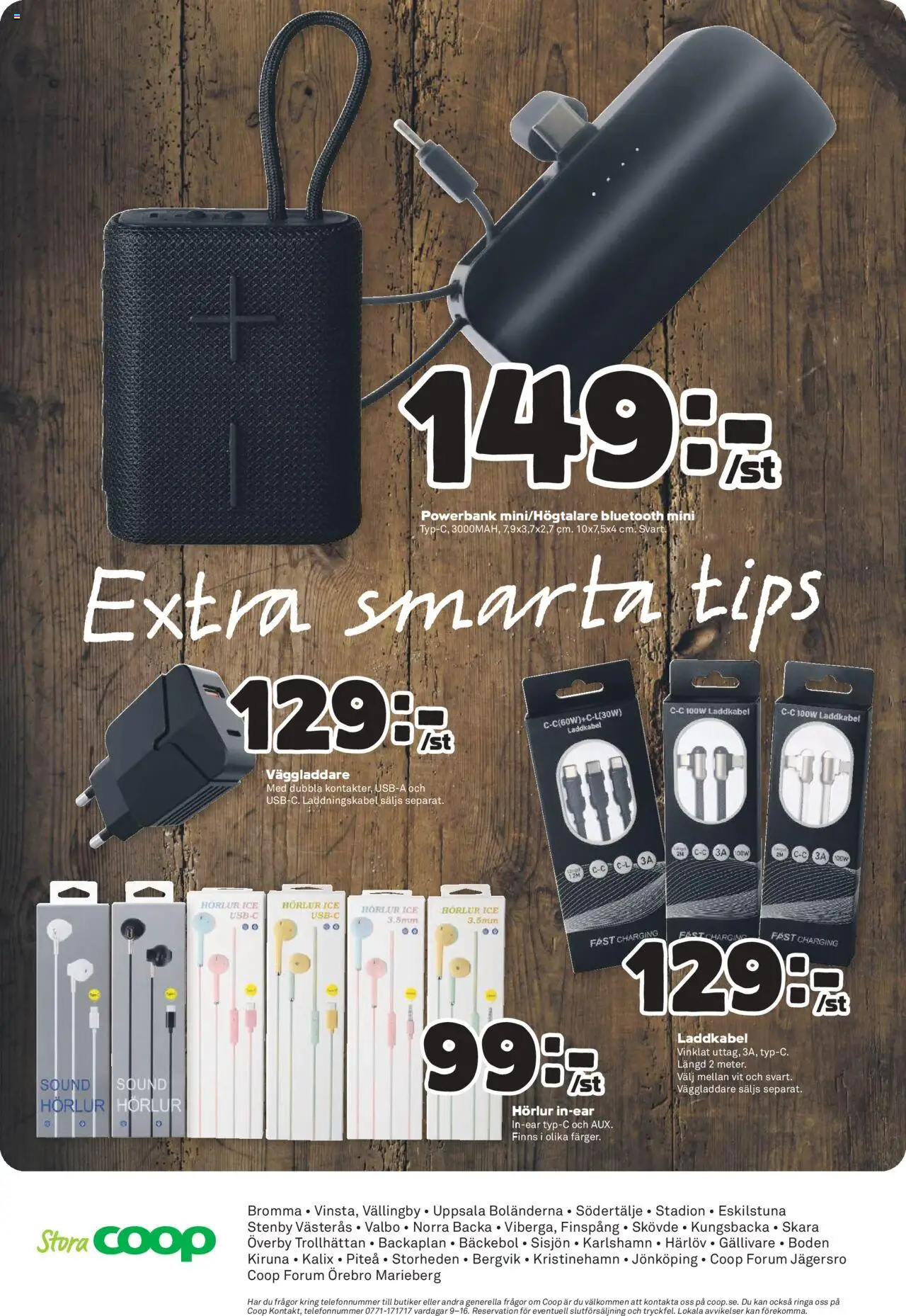 Stora Coop reklamblad aktuell från 22.09.2025 | Sida: 20 | Produkter: Väggladdare, Powerbank