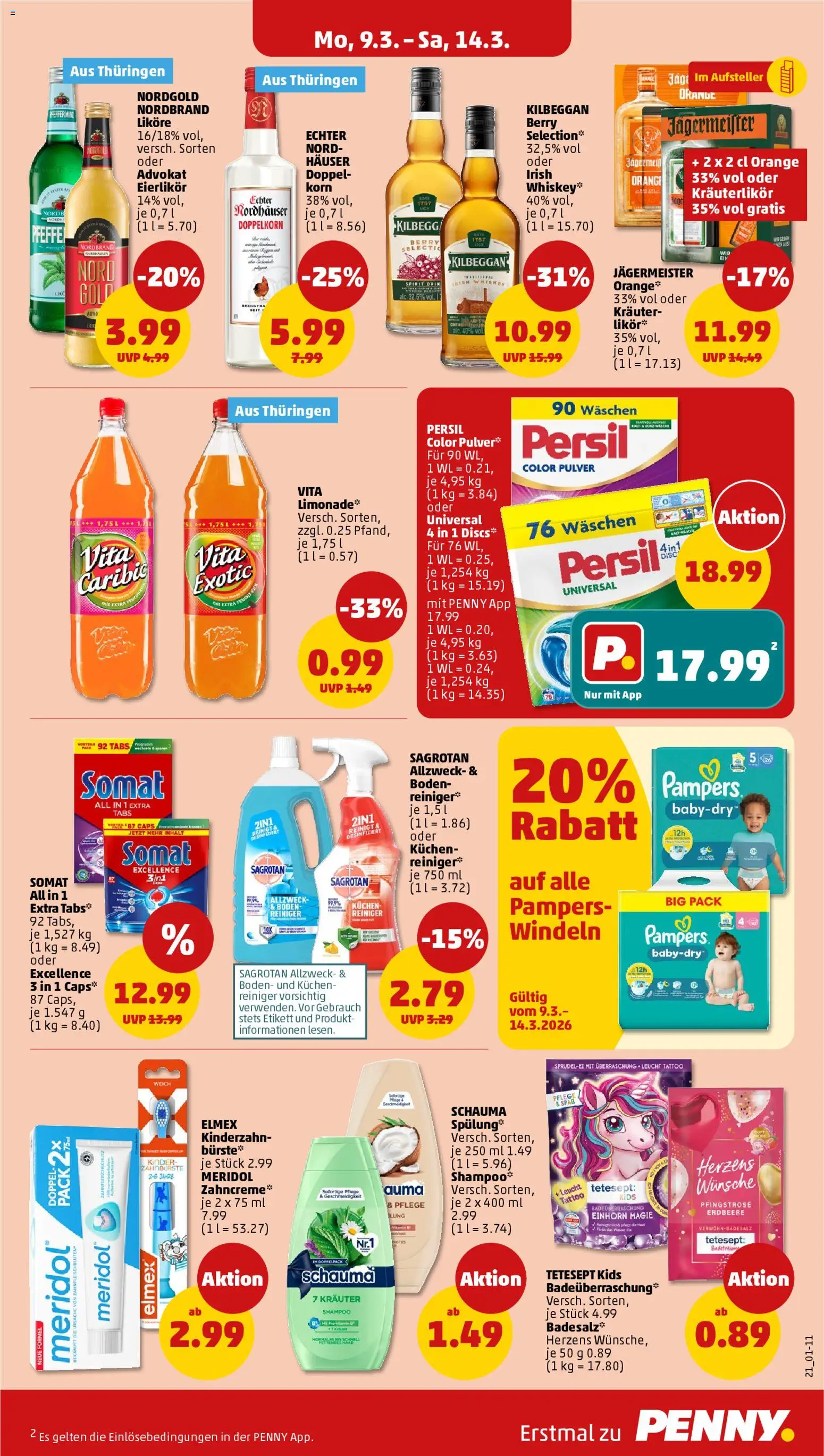 Penny Prospekt 	 – gültig ab 09.03.2026 | Seite: 23 | Produkte: Shampoo, Spülung, Kuchen, Whiskey