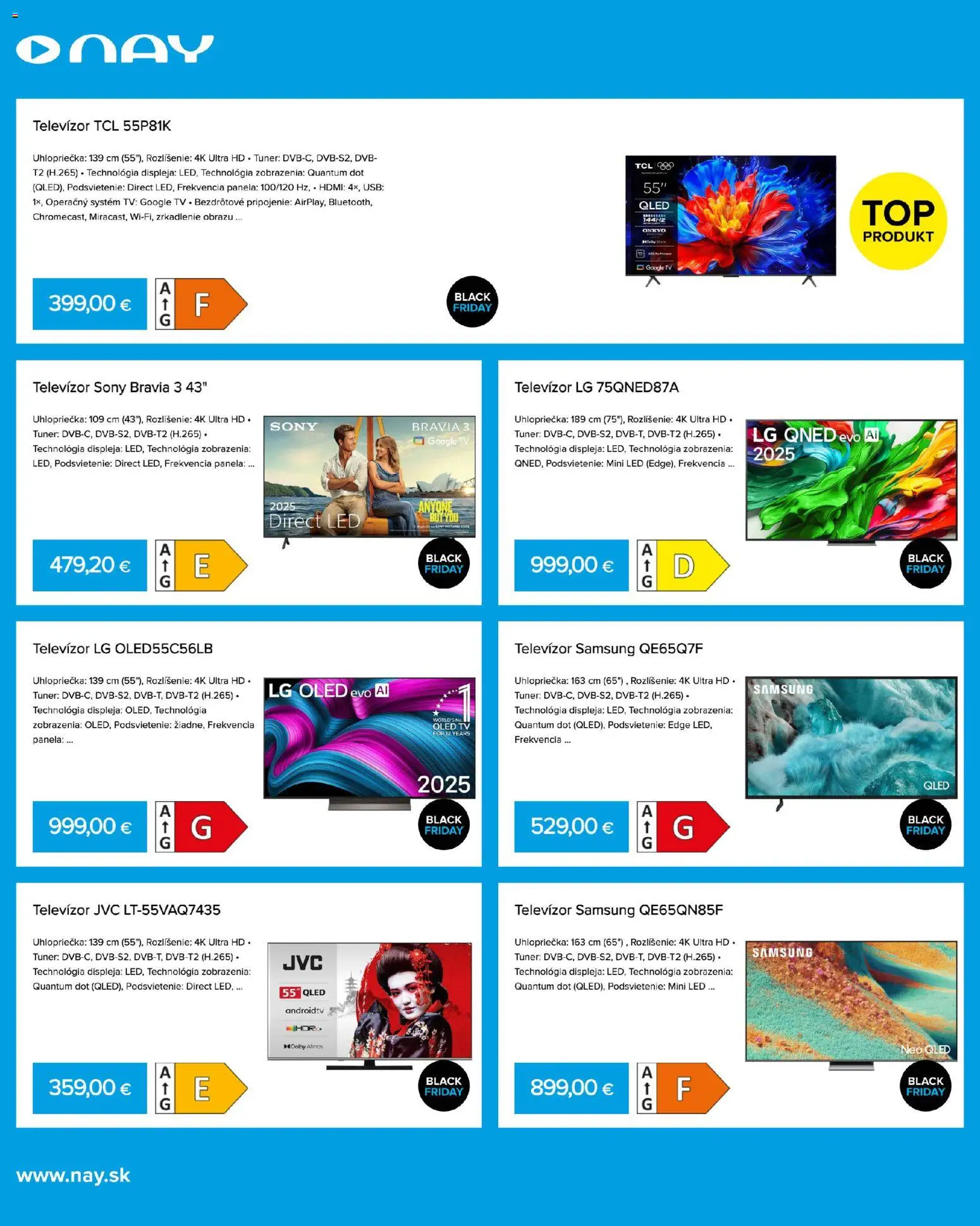 Nové NAY Elektrodom akcie – leták je platný od 10.11.2025 | Strana: 6 | Produkty: Tv, Samsung, Led
