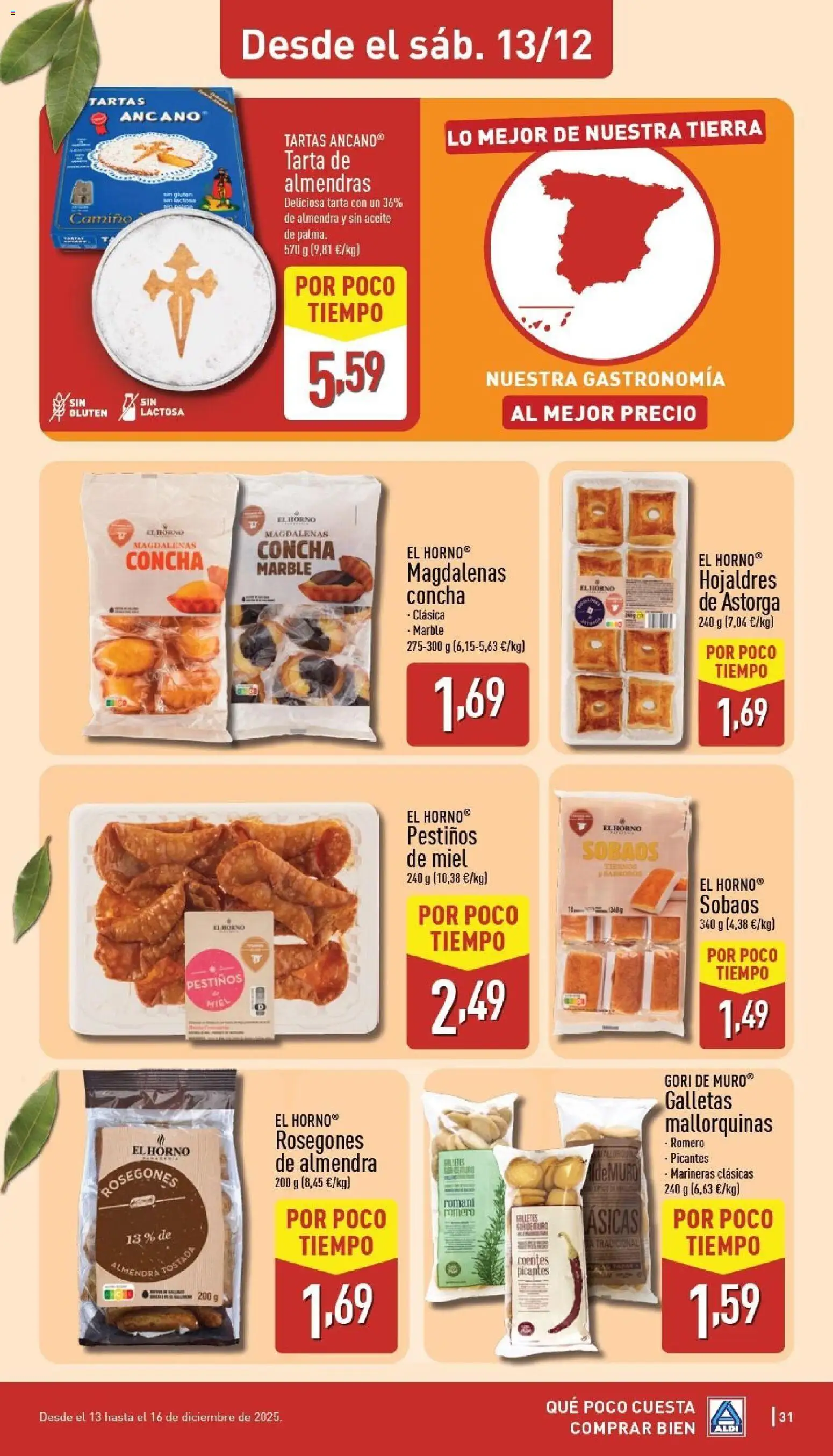 Aldi folleto Canarias │ válido desde el 08.12.2025 | Página: 31 | Productos: El horno, Galletas, Magdalenas, Horno