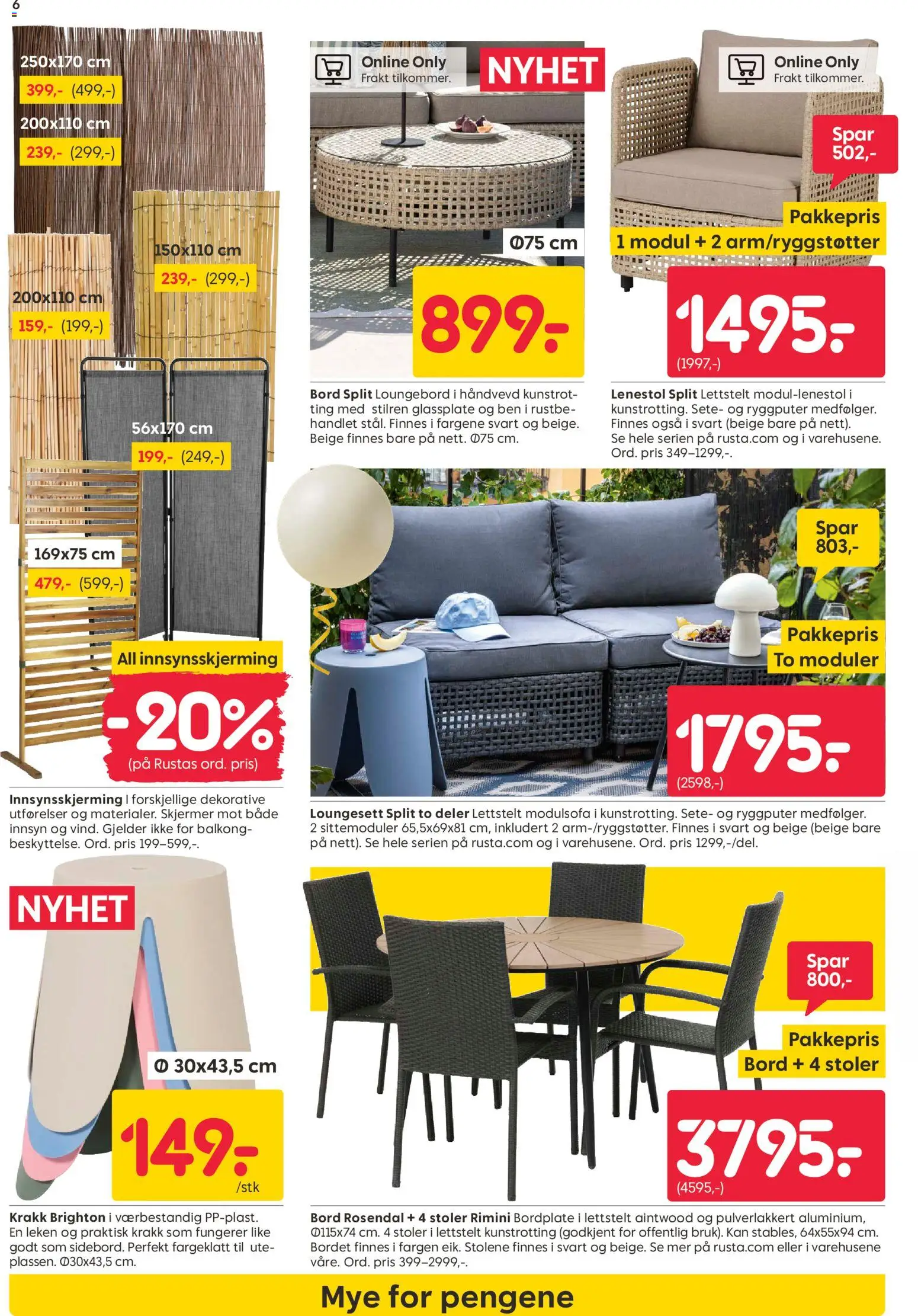 {H1} | Side: 6 | Produkter: Krakk, Суміш дитяча, Lenestol, Bord