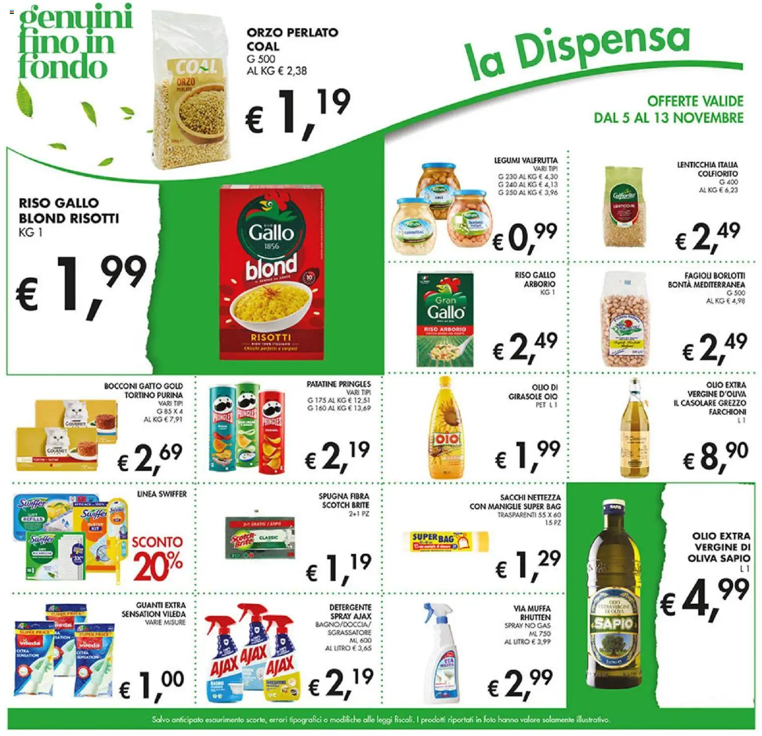 Volantino Coal del 05.11.2025 | Pagina: 21 | Prodotti: Spugna, Detergente, Patatine, Fagioli