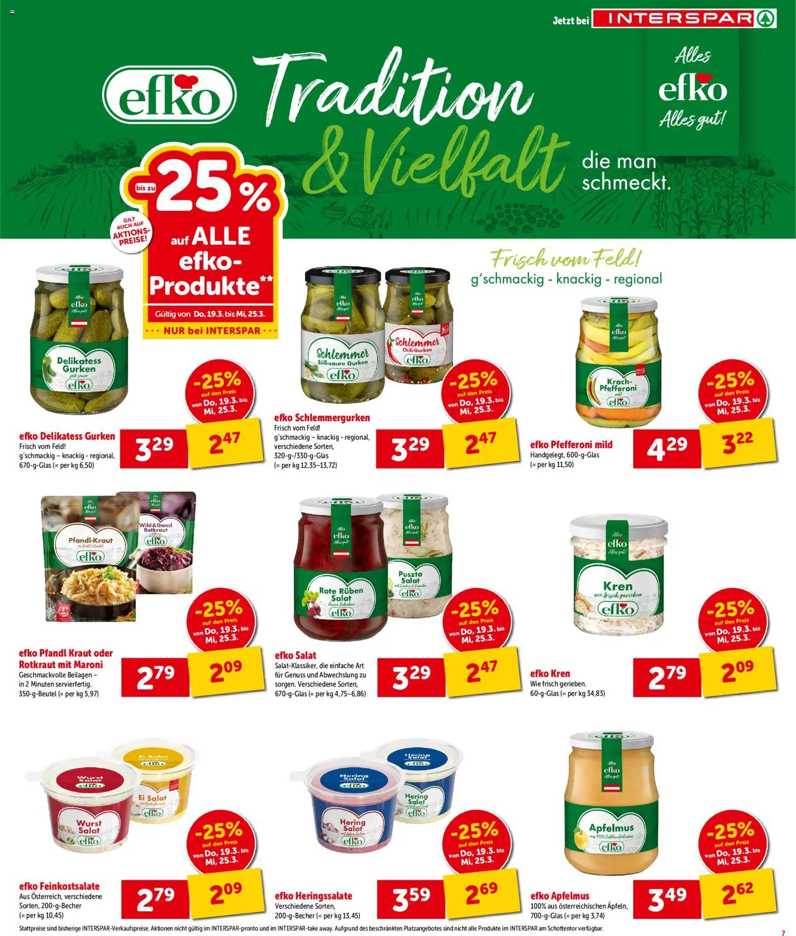 Interspar Flugblatt - Tirol gültig ab 17.03.2026 | Seite: 7 | Produkte: Gurken, Salat, Wurst, Kraut