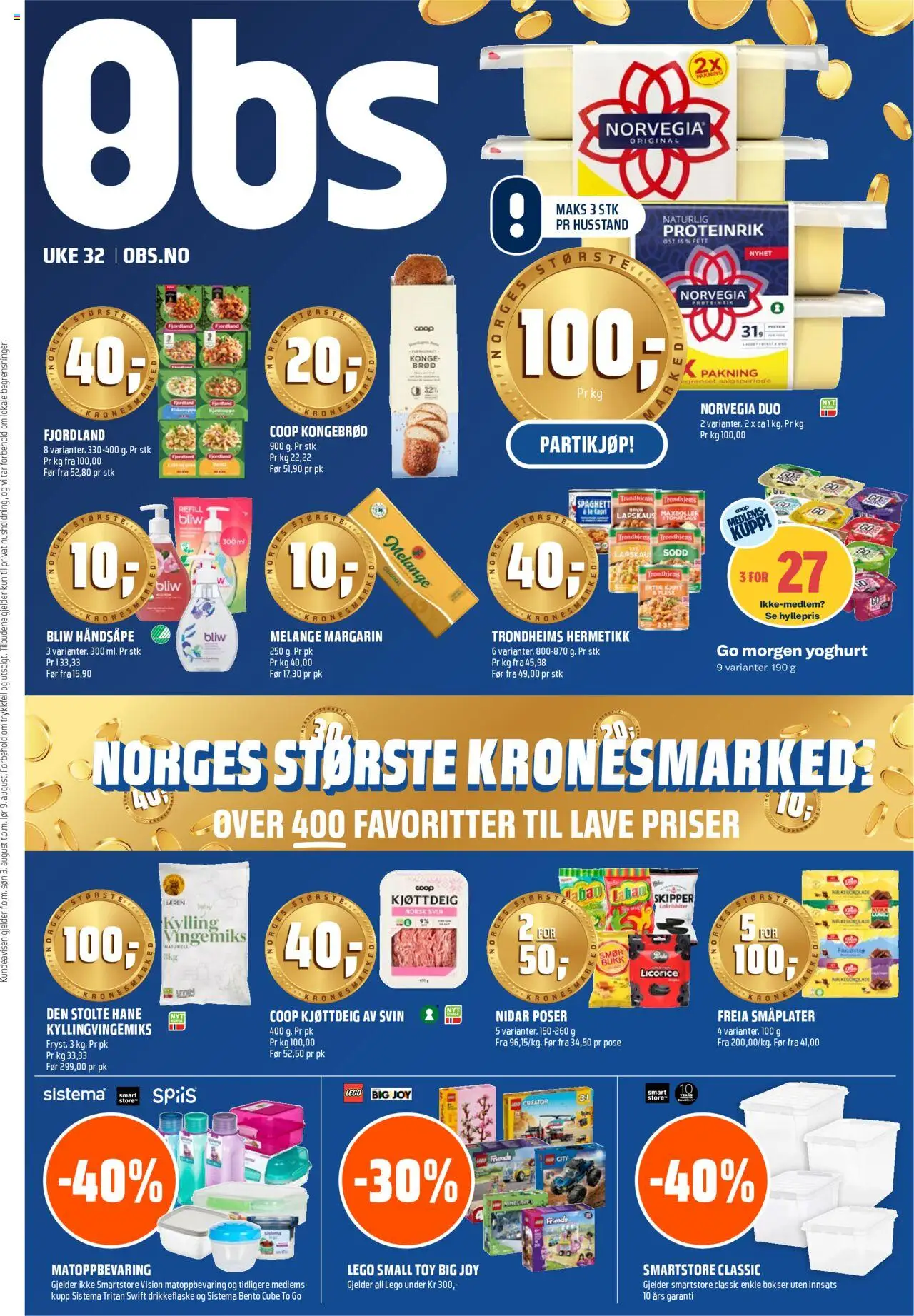  | Side: 1 | Produkter: Smør, Hermetikk, Kjøttdeig, Erter