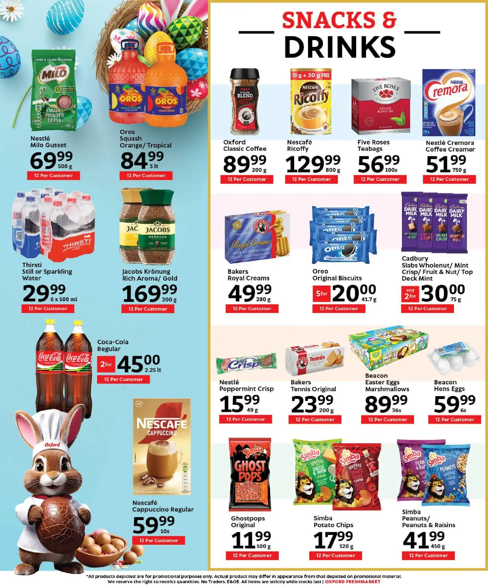New Oxford Freshmarket catalogue – valid from 25.03.2026 | Page: 10 | Products: Eggs, Coffee, Chips, Water