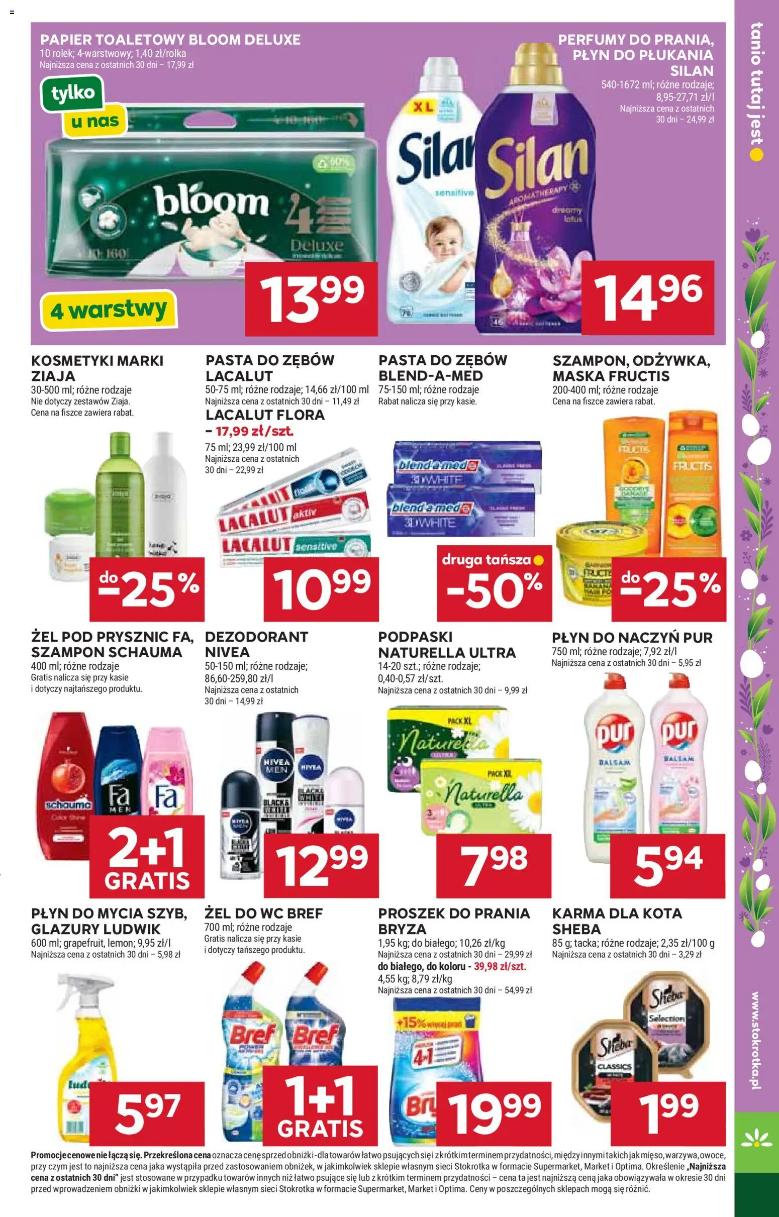 Stokrotka gazetka - Market od 02.04.2026 | Strona: 34 | Produkty: Podpaski, Prysznic, Perfumy, Proszek do prania