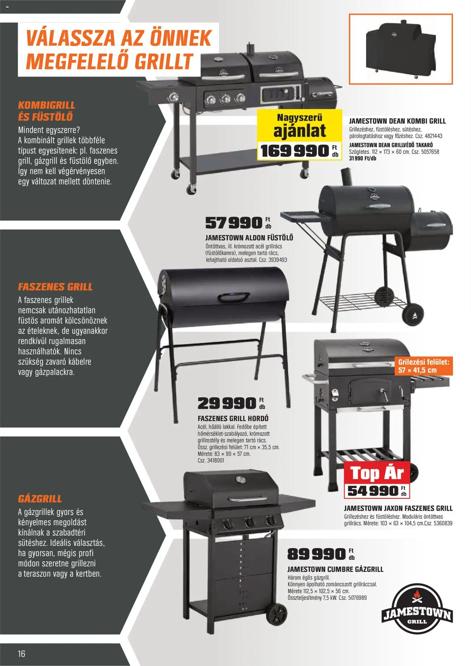 OBI akciós ujság - amely érvényes a következő dátumtól: 31.03.2026 | Oldal: 16 | Termékek: Grill, Takaró, Gázgrill