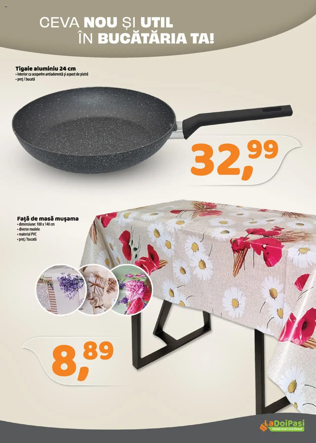 Catalog LaDoiPași – valabil de la 01.07.2025 | Pagină: 11 | Produse: Tigaie, Față de masă, Masă