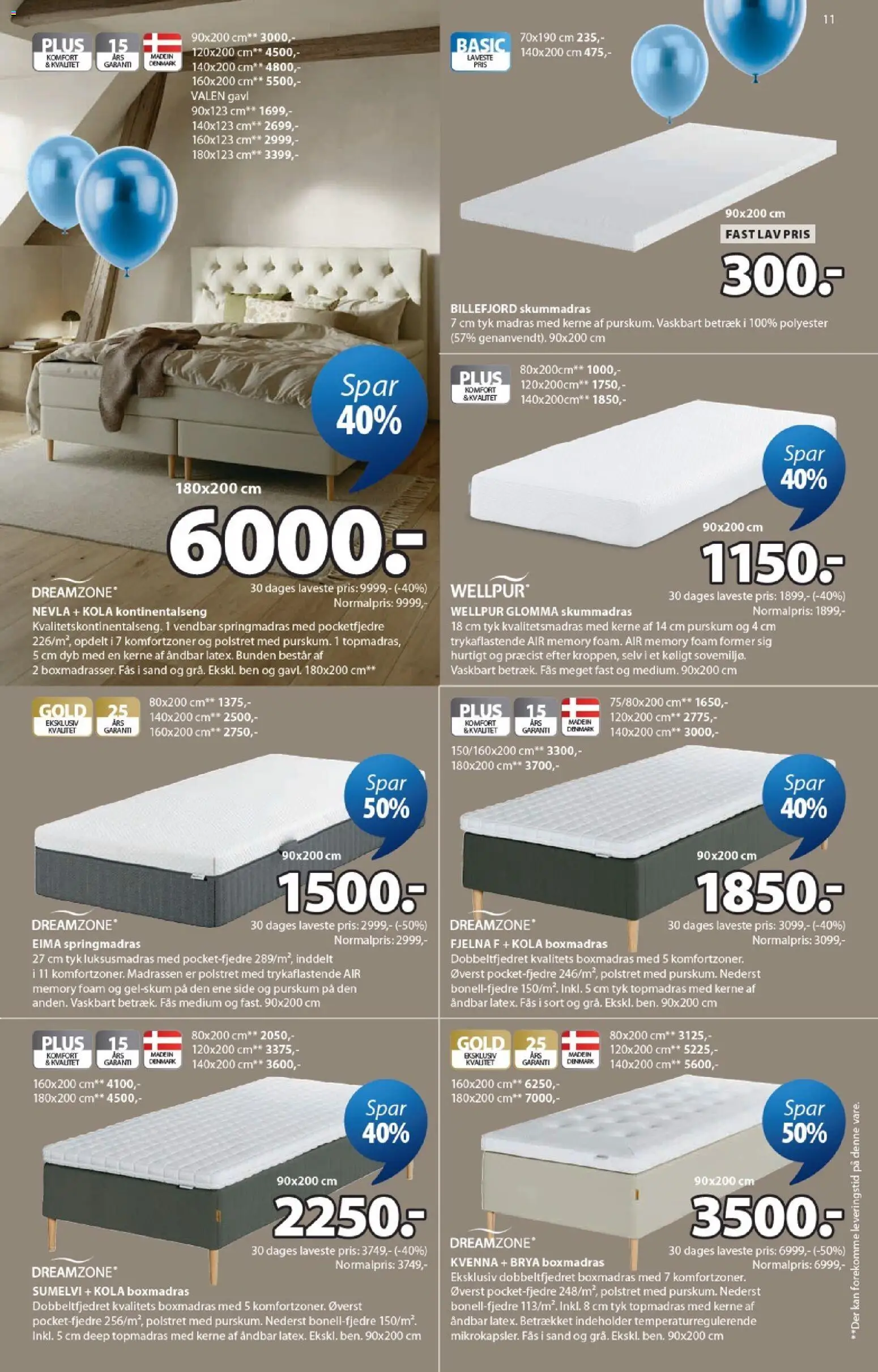 JYSK tilbudsavis – gyldig fra 17.04.2026 | Side: 11 | Produkter: Madras