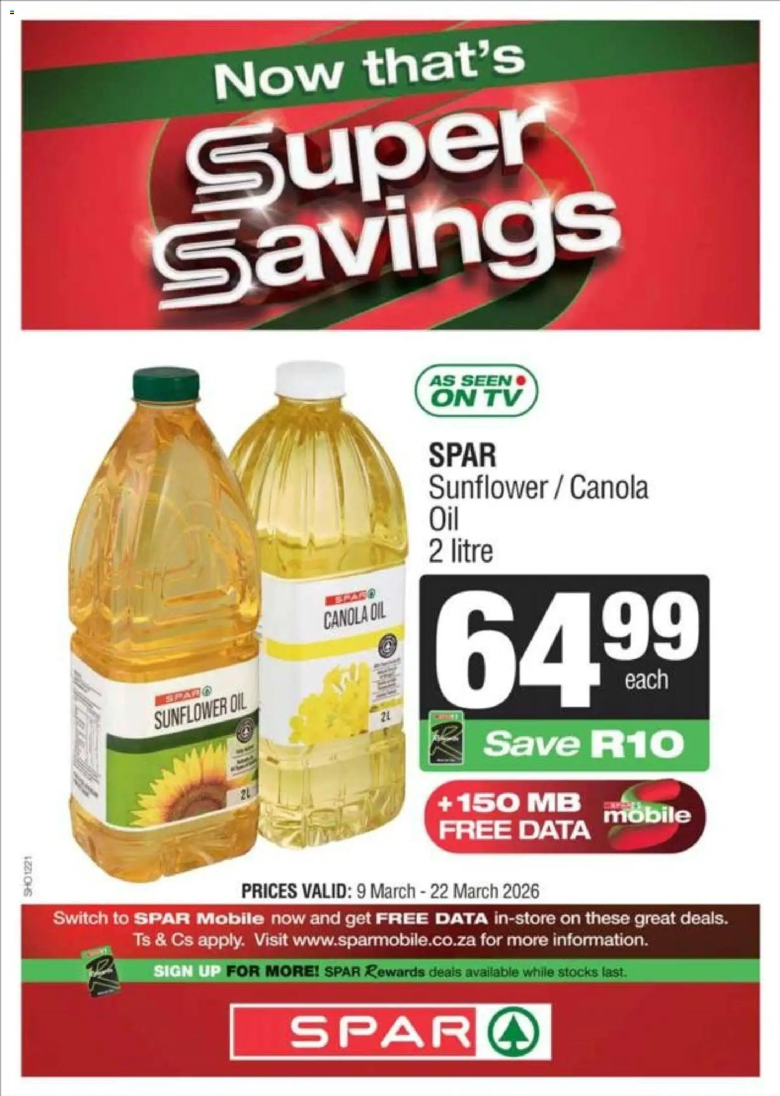 New Spar catalogue – valid from 09.03.2026 | Page: 4 | Products: Data, TV, Oil, Switch