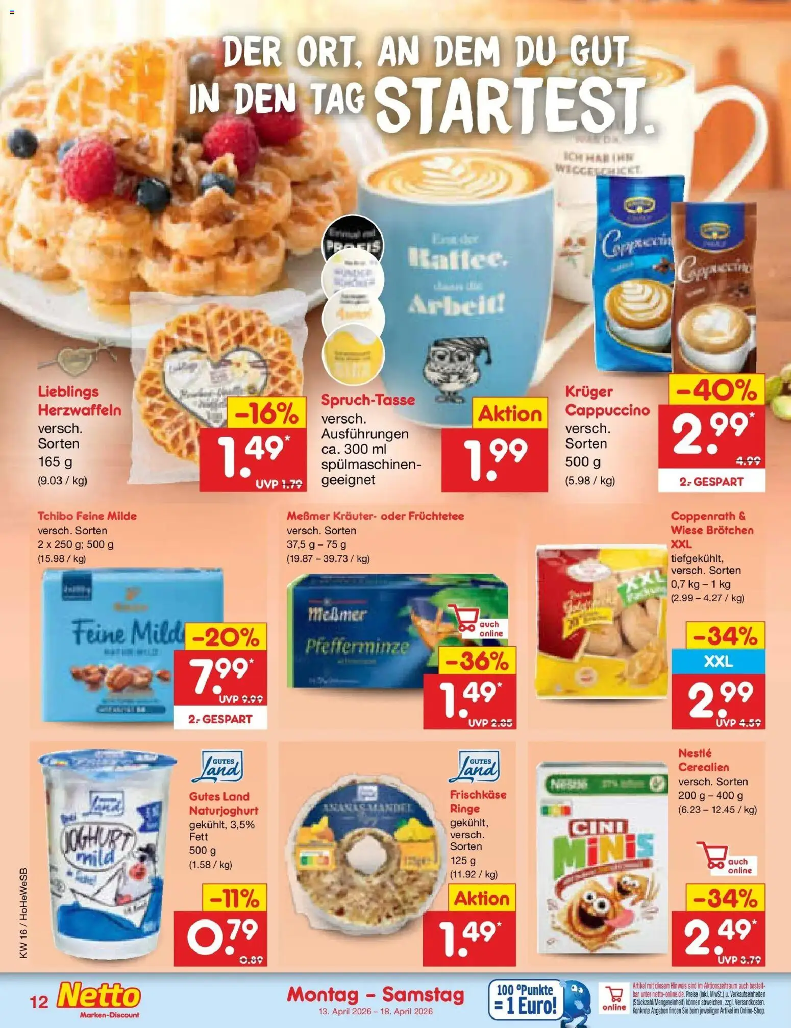 Netto Marken-Discount Prospekt Hamburg	 – gültig ab 13.04.2026 | Seite: 14 | Produkte: Messmer, Frischkase