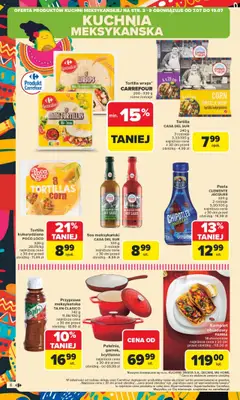 Carrefour Gazetka od 07.07.2025 | Strona: 10 | Produkty: Tortilla kukurydziana, Tortilla, Sos