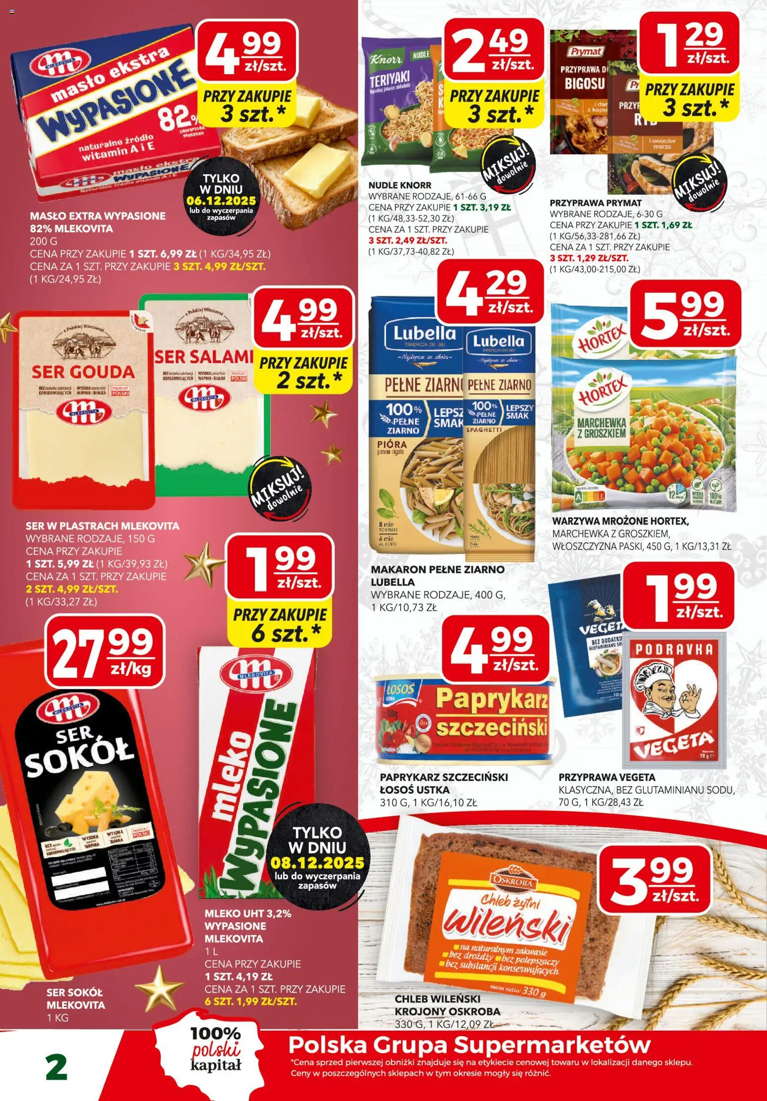 Top Market Gazetka mini od 04.12.2025 | Strona: 2 | Produkty: Chleb, Salami, Warzywa, Ser gouda