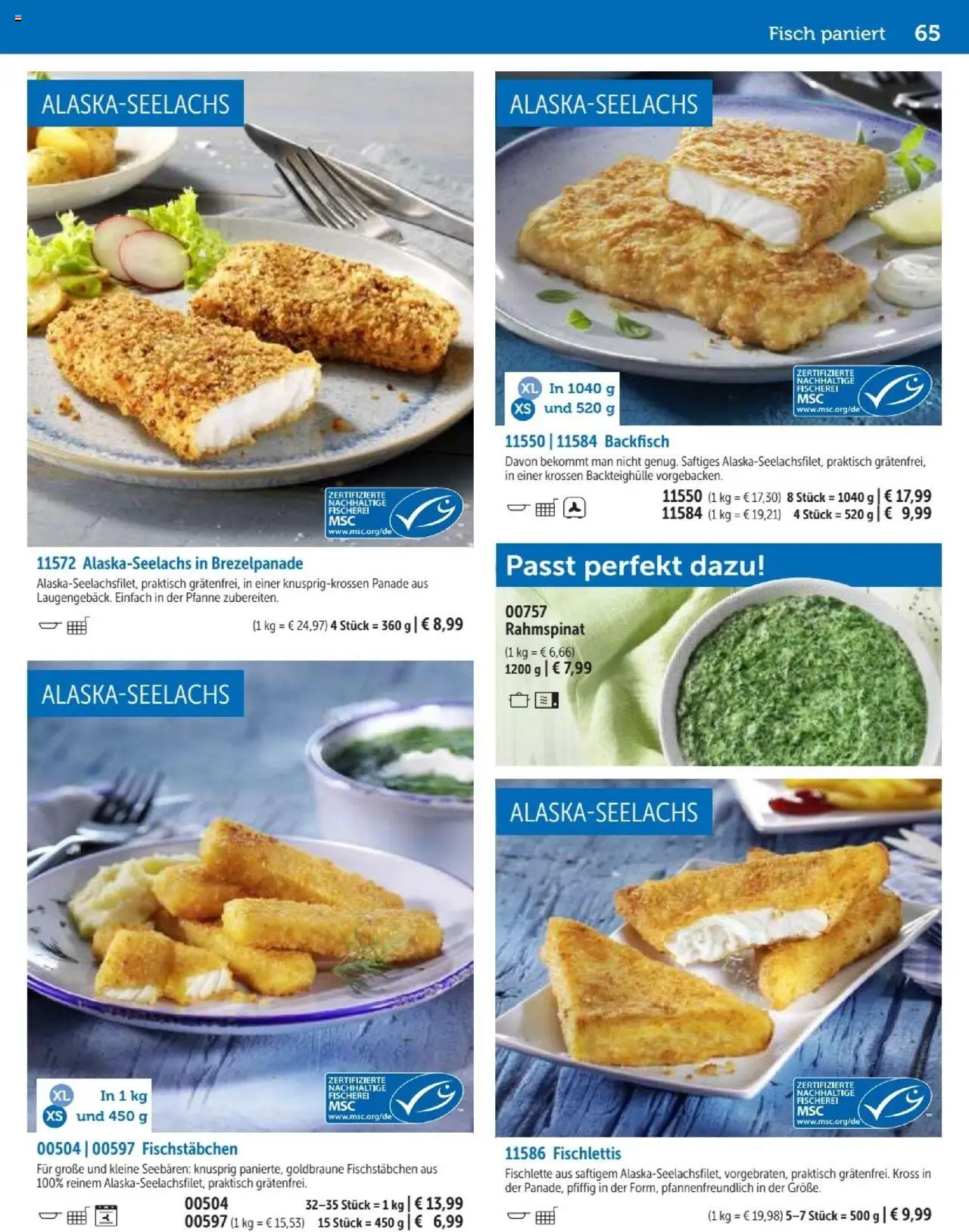 Bofrost Katalog – gültig ab 07.09.2025 | Seite: 65 | Produkte: Fisch, Fischstabchen