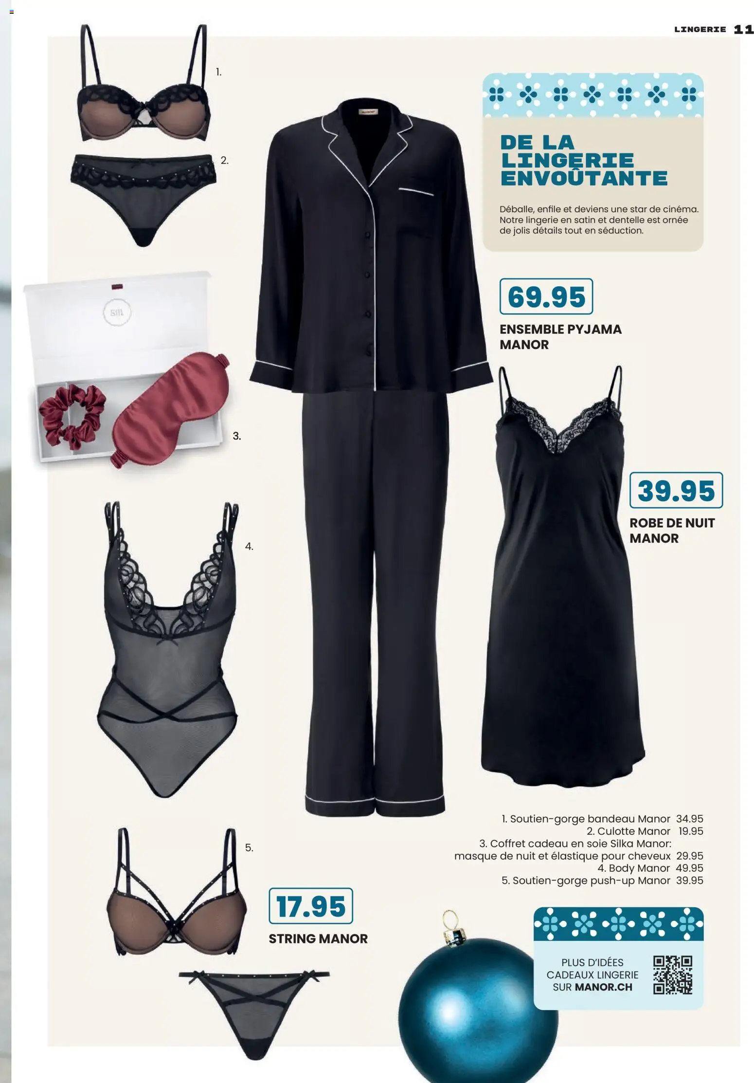 Manor Aktionen Le Noël des Grands Enfants – gültig ab 06.11.2025 | Seite: 11 | Produkte: String, Pyjama