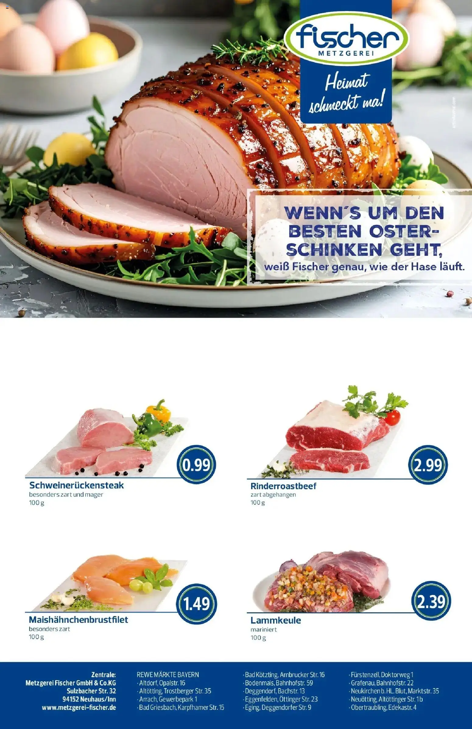 Rewe Prospekt Bad Griesbach	 – gültig ab 30.03.2026 | Seite: 10 | Produkte: Lammkeule, Bad, Schinken