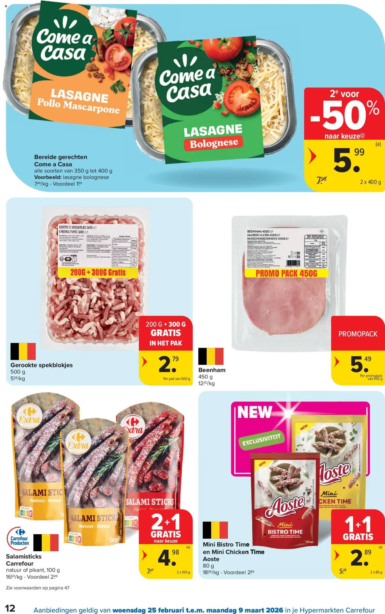 {H1} | Pagina: 12 | Producten: Koktelcseresznye, Lasagne, Salami