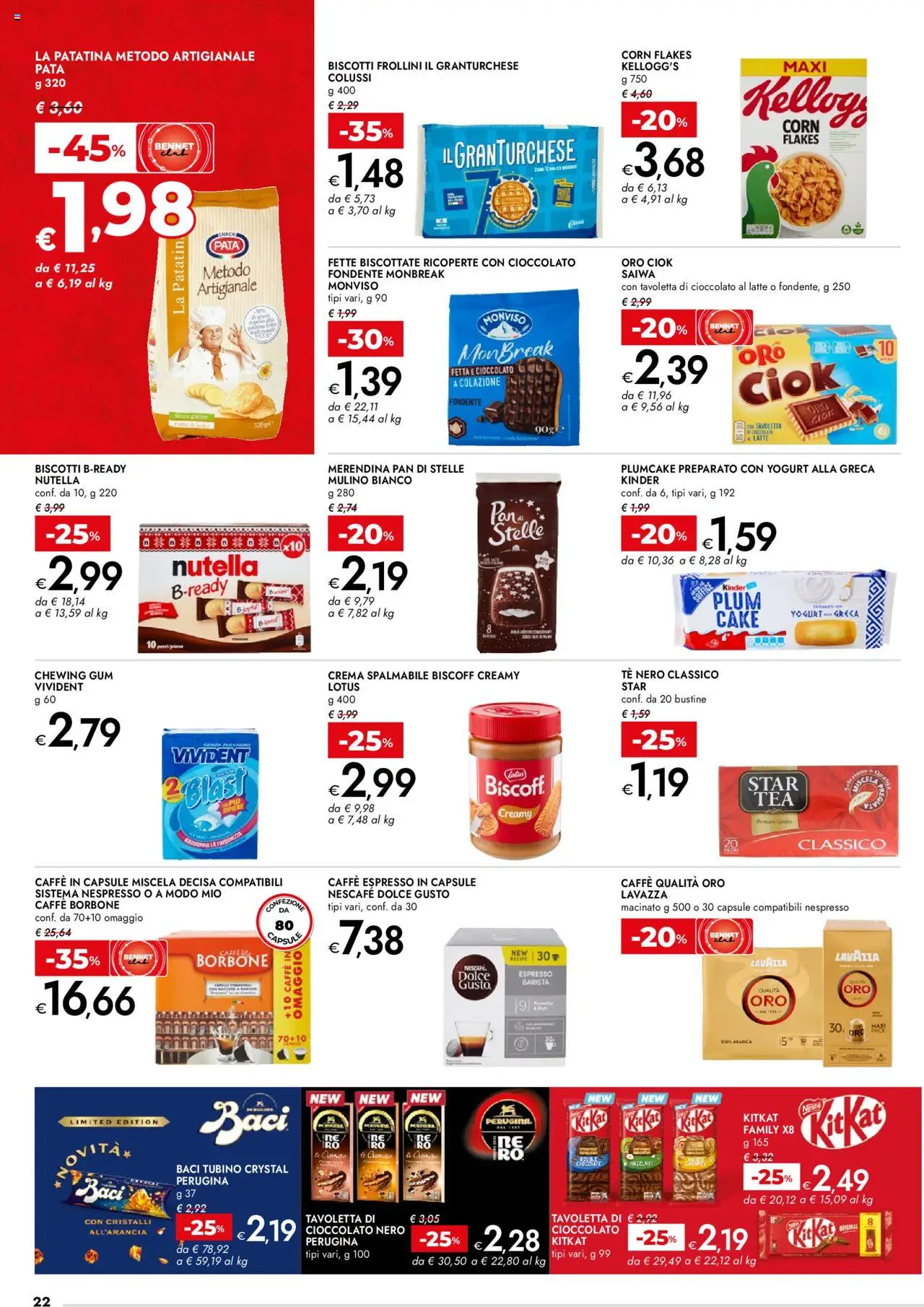 Volantino bennet del 25.09.2025 | Pagina: 22 | Prodotti: Yogurt, Cioccolato, Lavazza, Frollini