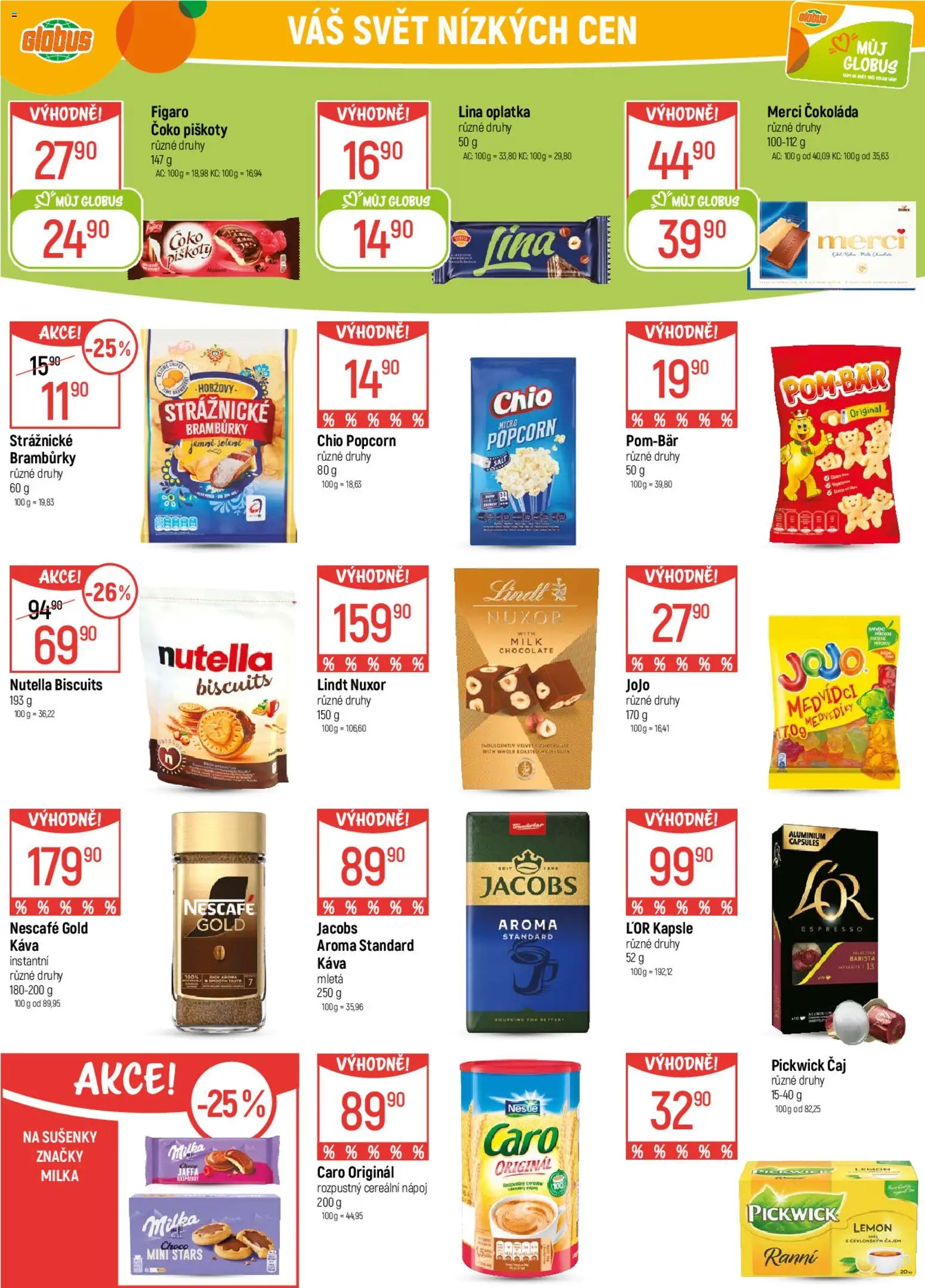Globus leták od 25.02.2026 | Strana: 24 | Produkty: Strážnické brambůrky, Bramburky, Kapsle, Nescafé