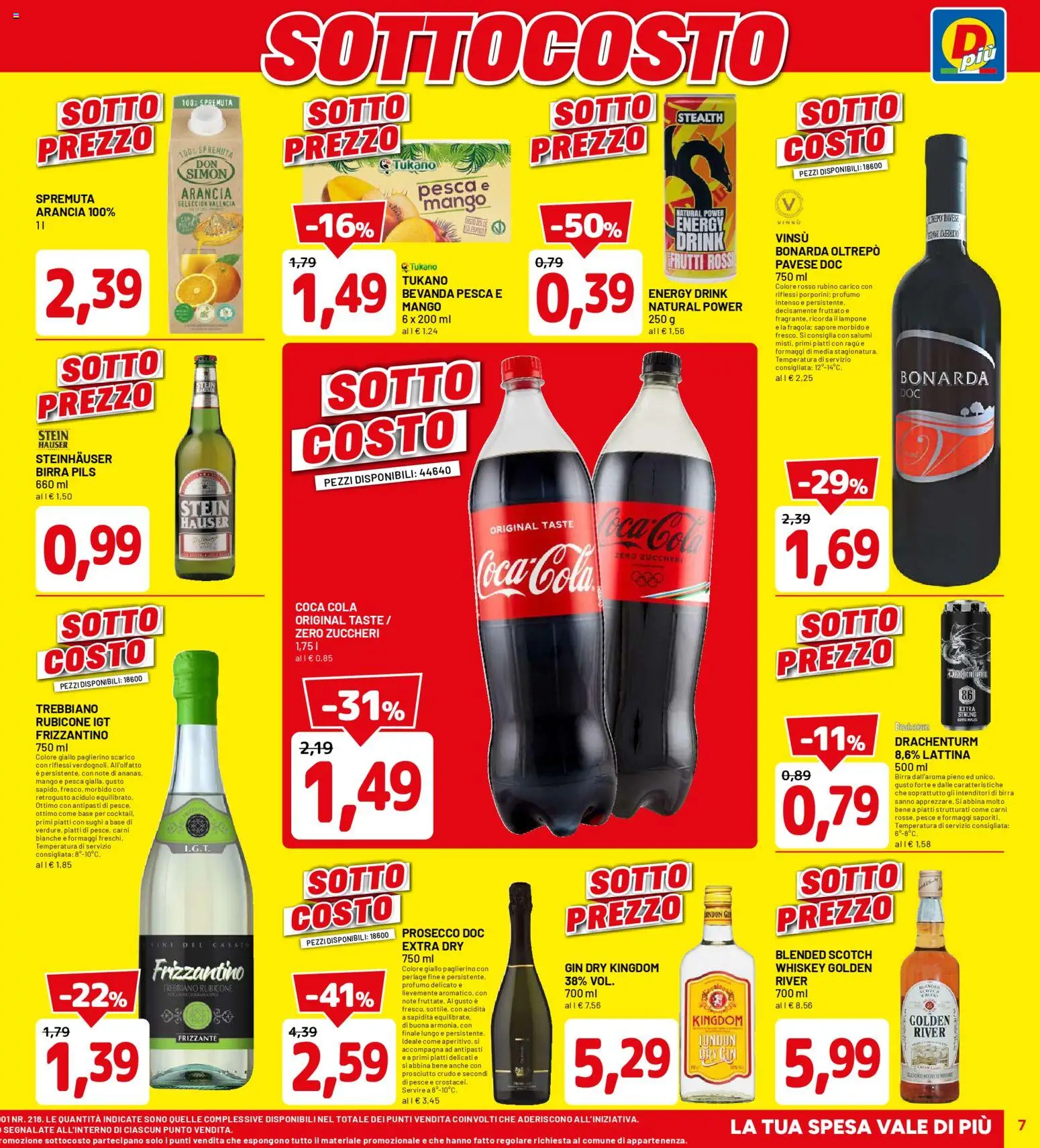 Volantino D Più del 06.11.2025 | Pagina: 7 | Prodotti: Pesce, Prosciutto, Lampone, Ragú