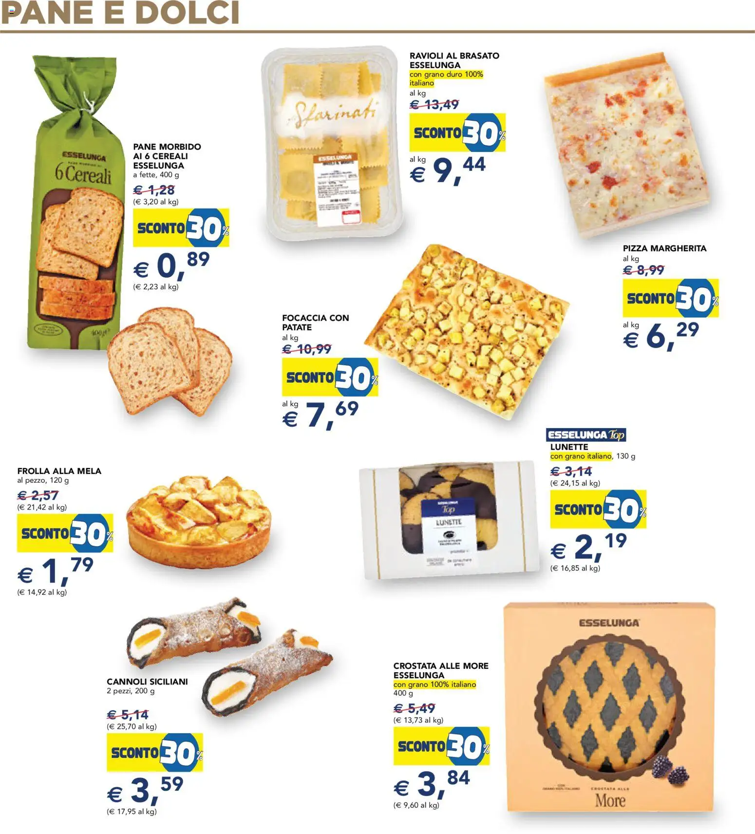 Volantino Esselunga S del 12.02.2026 | Pagina: 17 | Prodotti: Pane, Pizza, Cereali, Focaccia