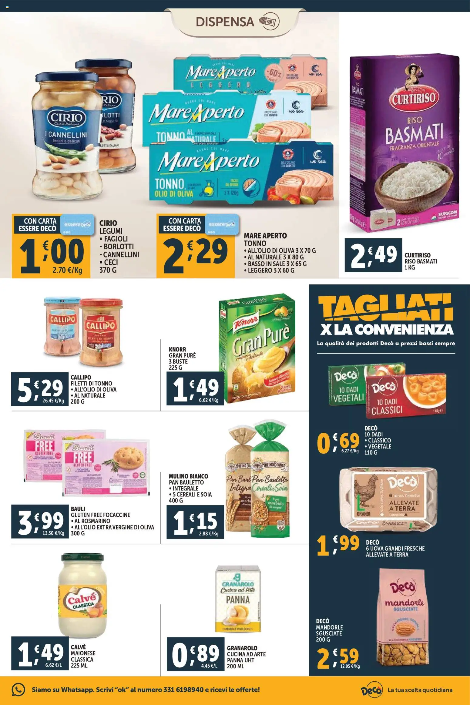 Volantino Decò del 20.01.2026 | Pagina: 9 | Prodotti: Legumi, Fagioli, Olio, Tonno