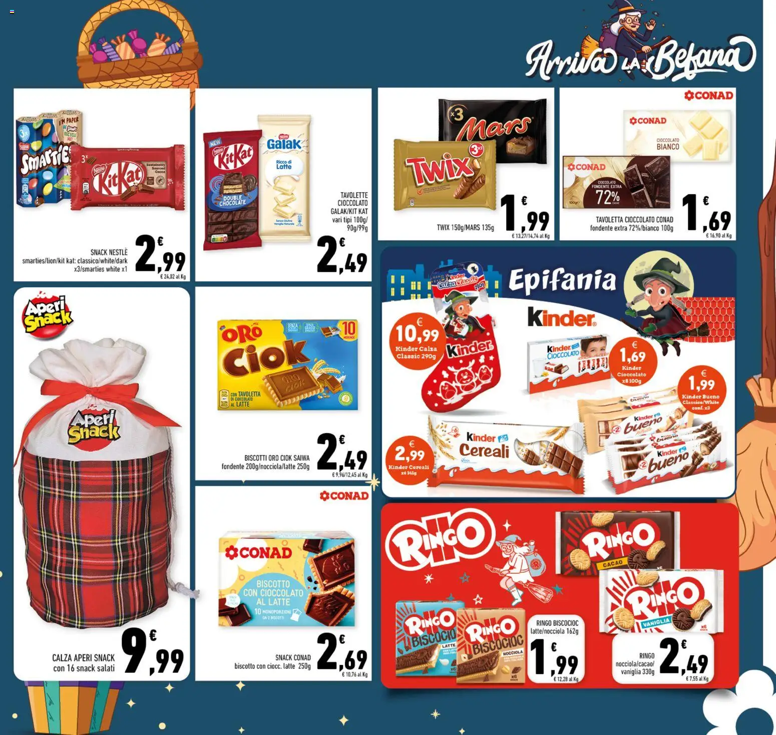 Volantino Conad del 02.01.2026 | Pagina: 11 | Prodotti: Cioccolato, Biscotti, Latte, Cacao