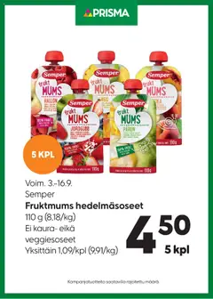 Prisma-mainoslehti voimassa 03.09.2025 alkaen