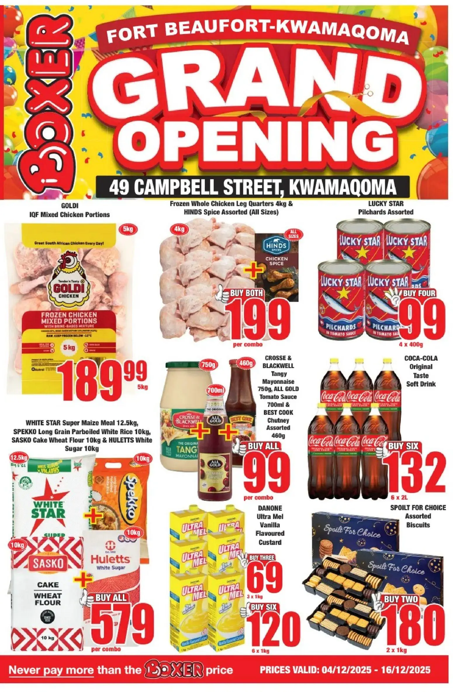 New Boxer catalogue – valid from 04.12.2025 | Page: 1 | Products: Cake, Chutney, Rice, Sauce