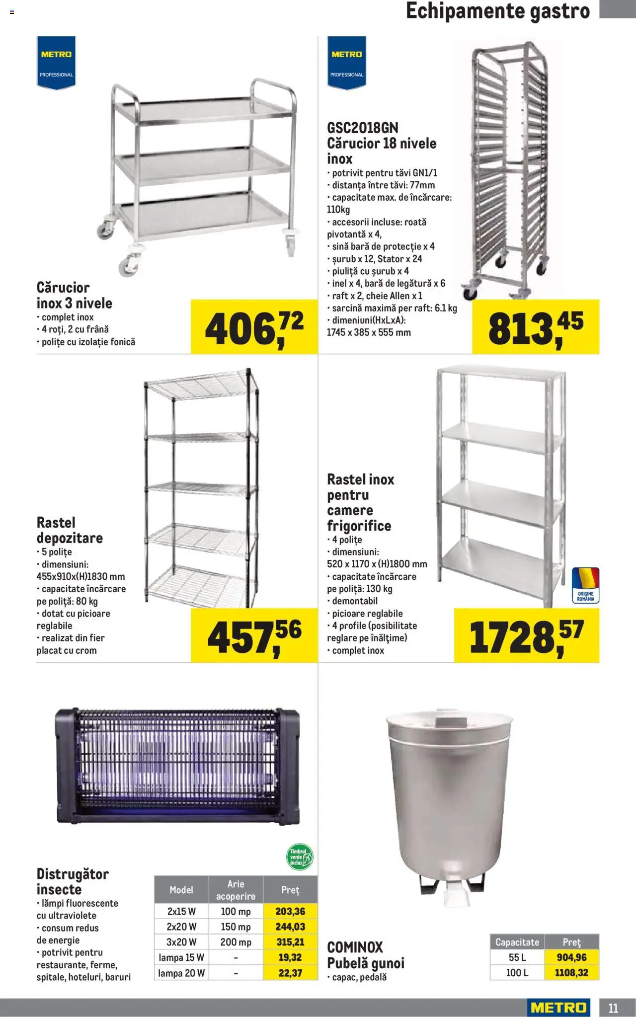 Metro catalog - Soluții Nealimentare pentru HoReCa – valabil de la 01.07.2025 | Pagină: 11 | Produse: Inel, Raft, Lampă
