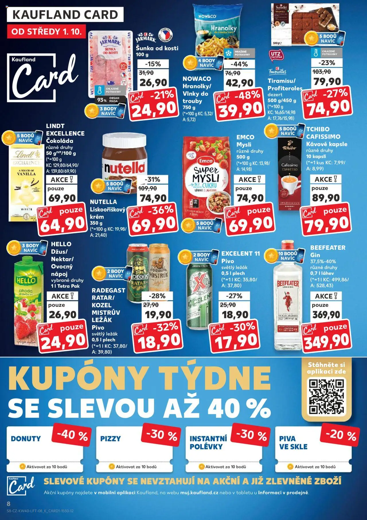 Kaufland leták od 01.10.2025 | Strana: 8 | Produkty: Kávové kapsle, Tchibo, Plech, Mysli