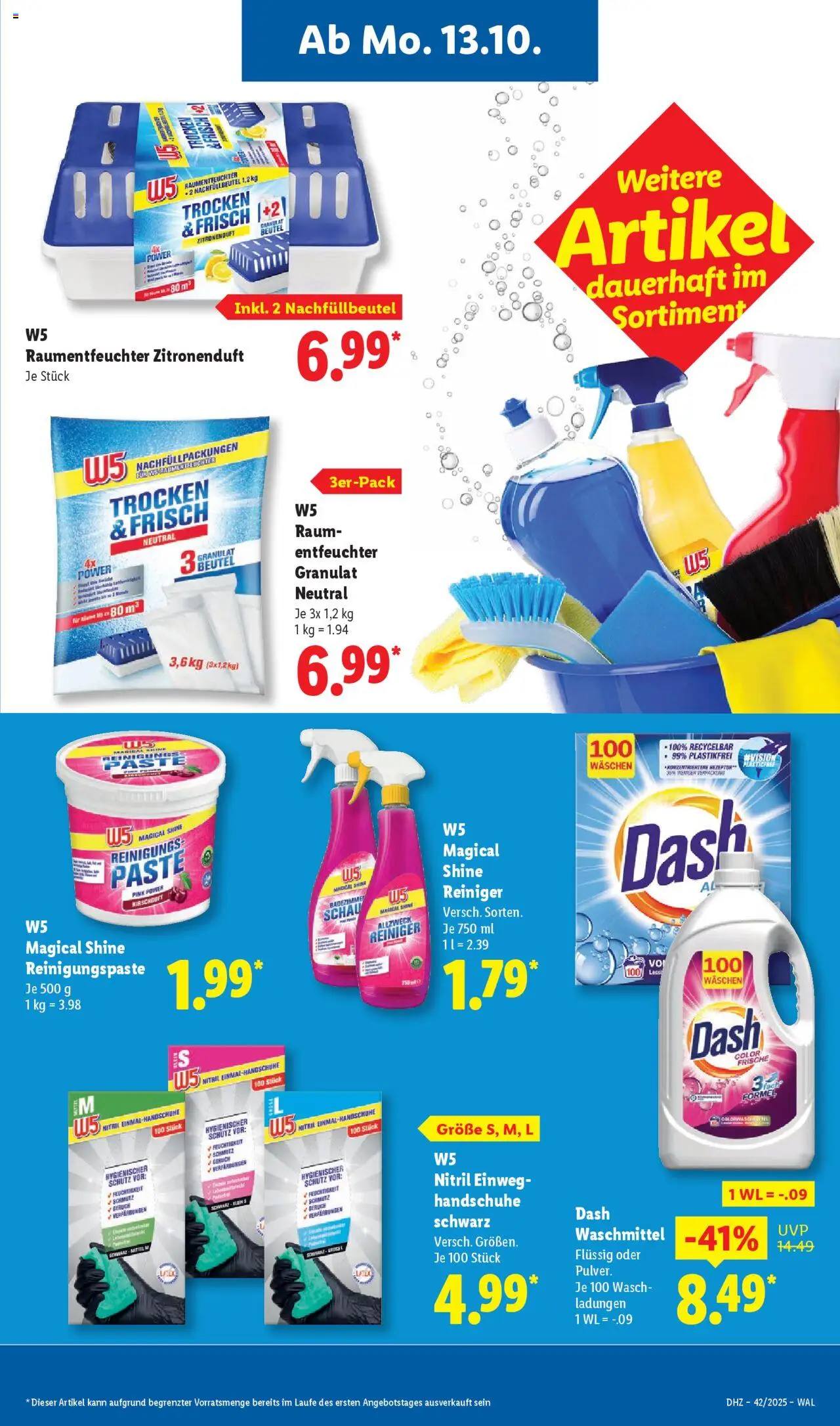 Lidl Prospekt Kornwestheim – gültig ab 13.10.2025 | Seite: 25 | Produkte: Waschmittel, Handschuhe