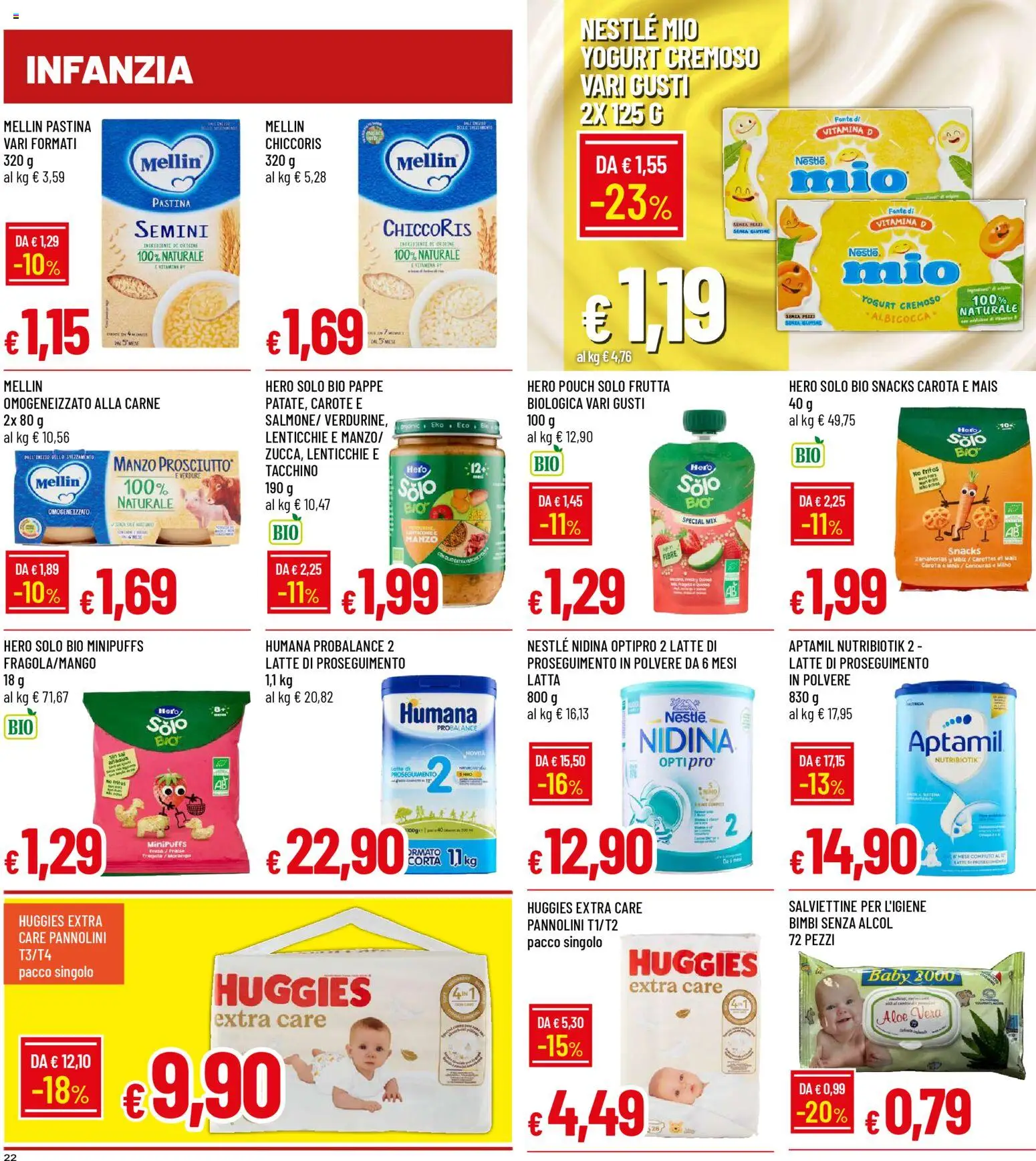 Volantino Galassia del 12.02.2026 | Pagina: 22 | Prodotti: Pannolini, Manzo, Lenticchie, Verdure