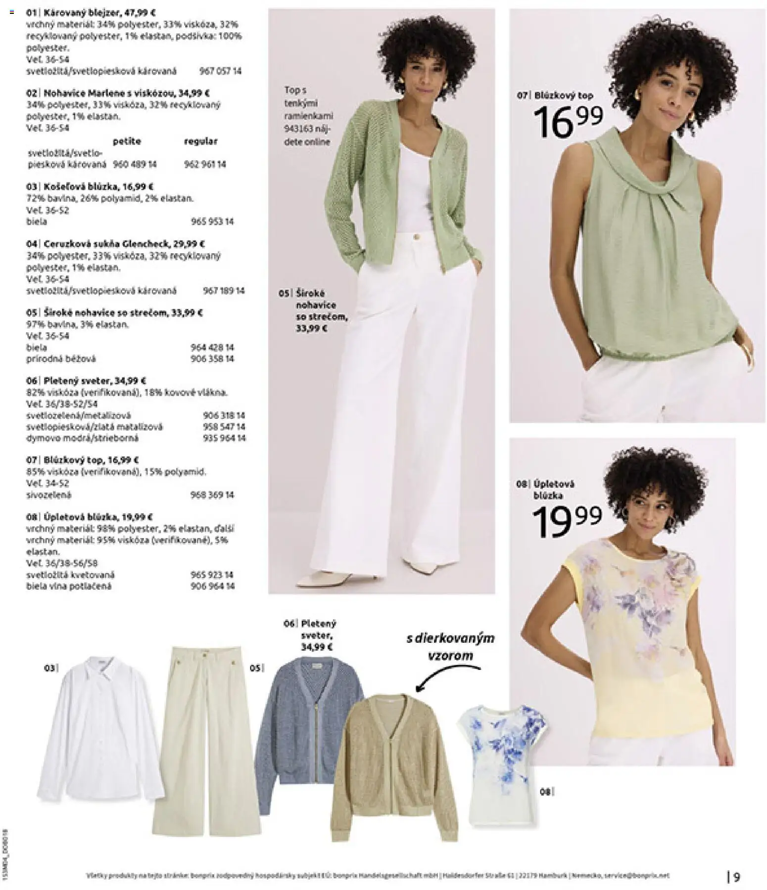 Nové Bonprix akcie – leták je platný od 31.03.2026 | Strana: 11 | Produkty: Blúzka, Nohavice