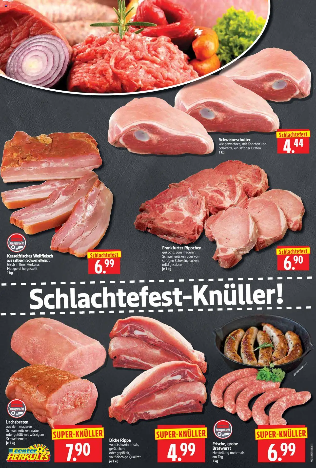 HERKULES Prospekt 	 – gültig ab 06.10.2025 | Seite: 2 | Produkte: Bratwurst, Schweinerucken