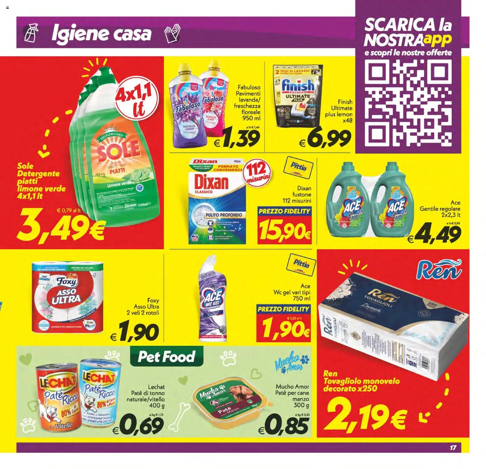 Volantino SuperConveniente del 28.04.2026 | Pagina: 17 | Prodotti: Detergente, Manzo, Candeggina, WC