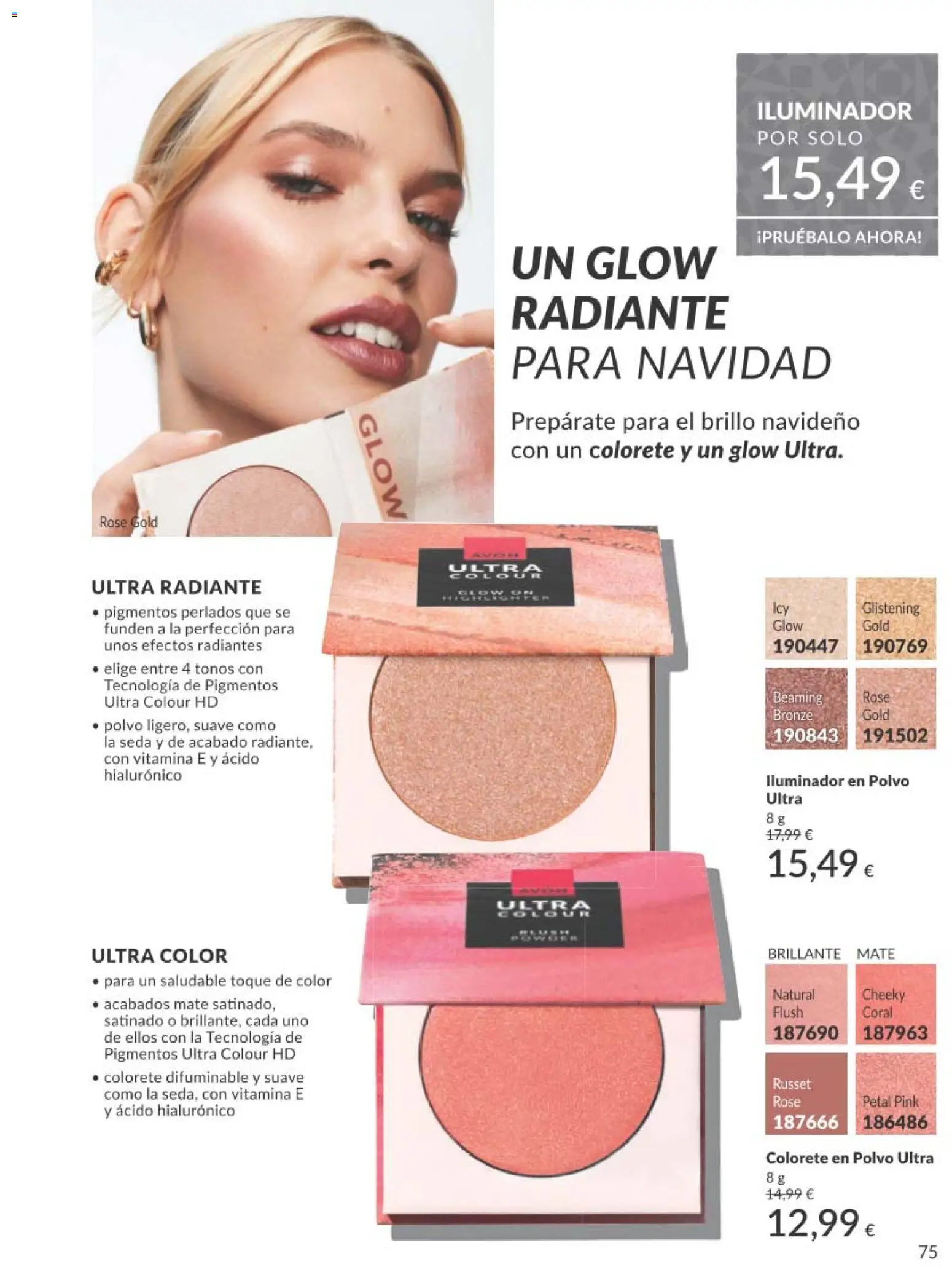 Catálogo AVON campaña 11 Black Friday │ válido desde el 01.11.2025 | Página: 75 | Productos: Polvo, Iluminador, Colorete