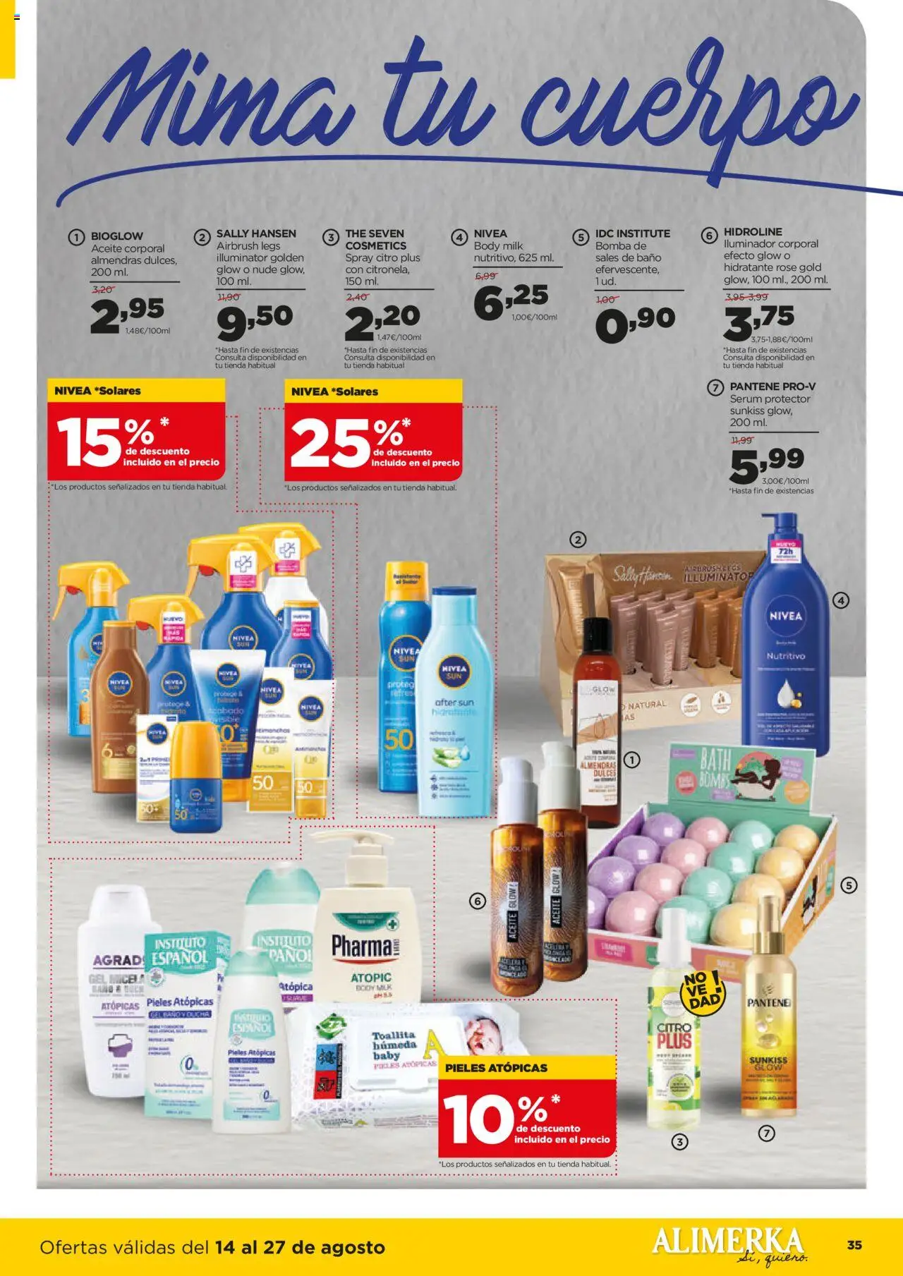 Alimerka folleto Castilla y León │ válido desde el 14.08.2025 | Página: 37 | Productos: Sérum, Aceite corporal, Body, Baño