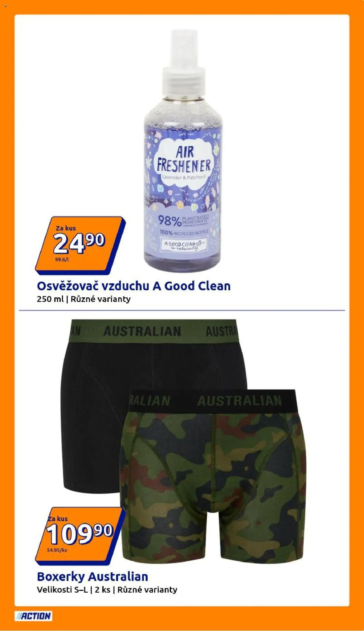 Action leták od 11.03.2026 | Strana: 15 | Produkty: Boxerky, Osvěžovač vzduchu