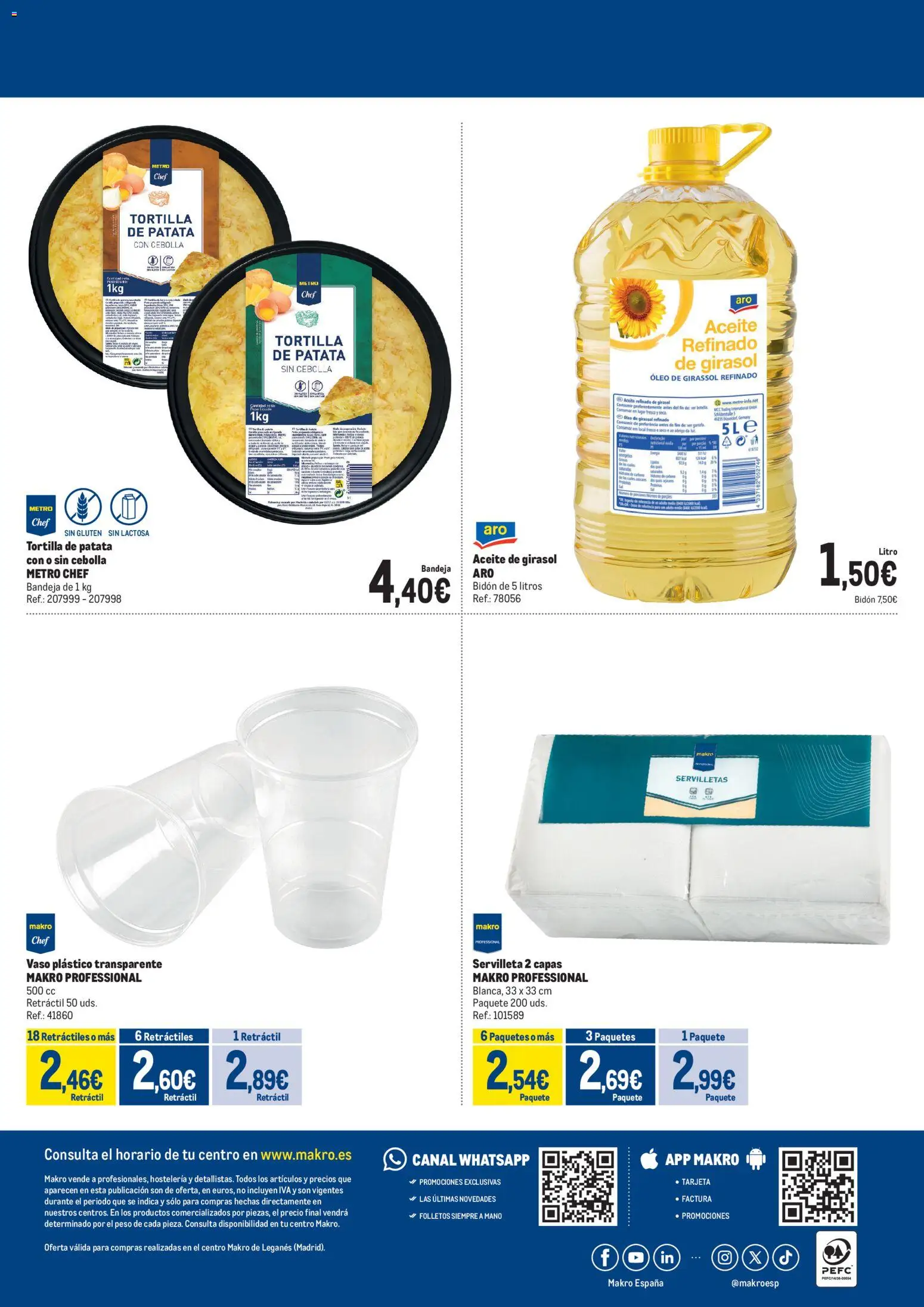 Makro San Isidro Leganés │ válido desde el 24.04.2026 | Página: 4 | Productos: Aceite, Παγωμένο τσάι, Peso, Bandeja