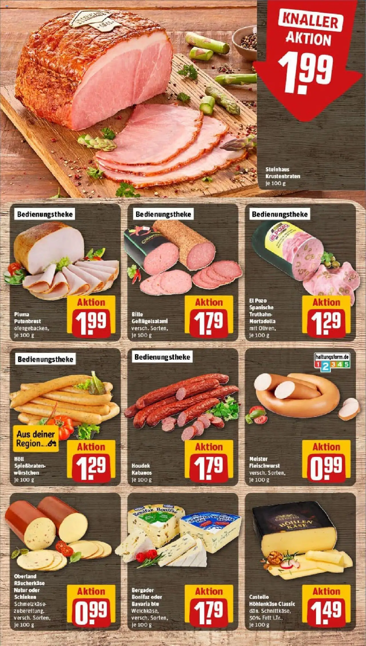 Rewe prospekt Saulheim	 - gültig ab dem 13.07.2025 | Seite: 9 | Produkte: Käse, Krustenbraten, Salami, Schinken